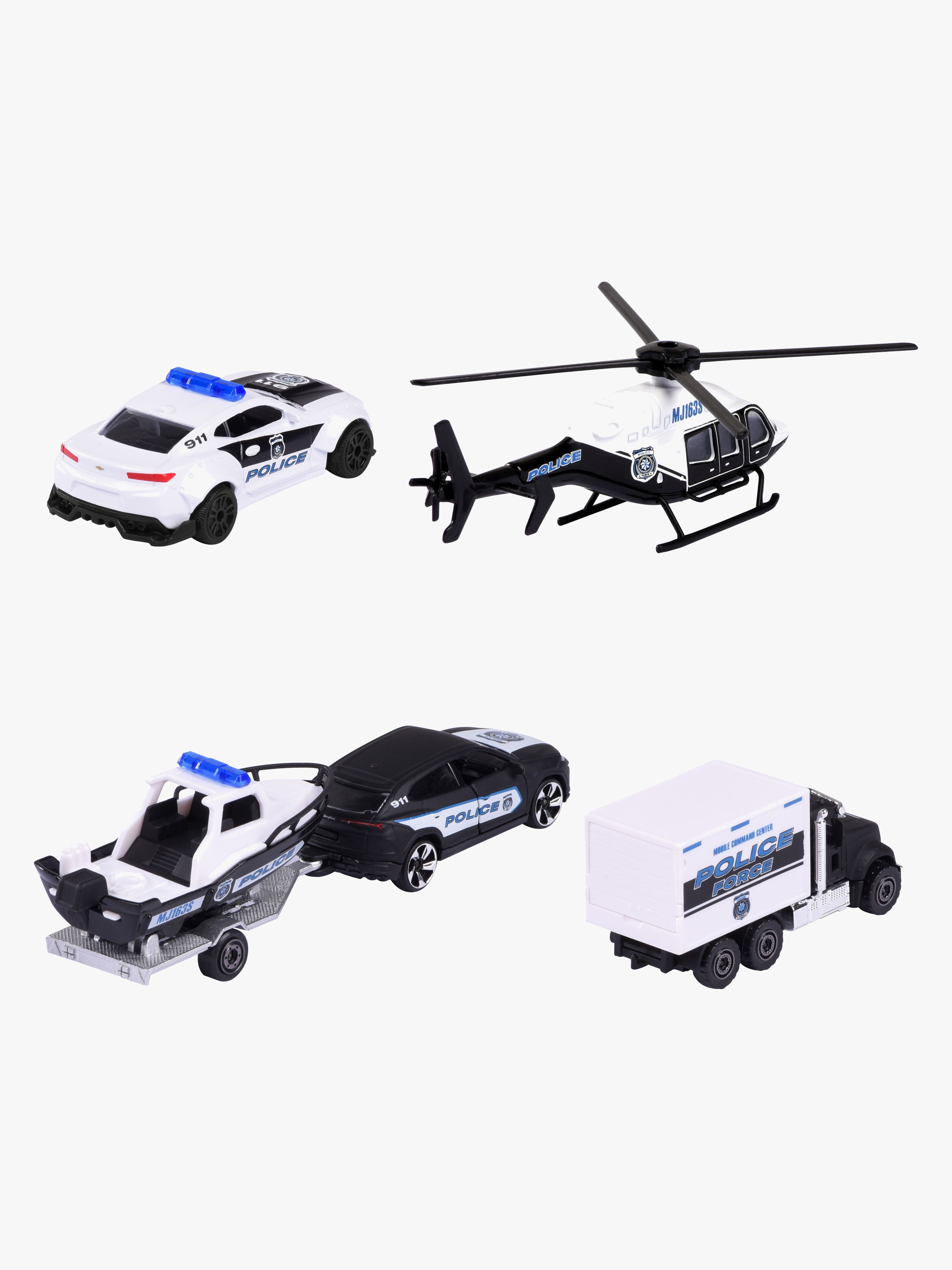 Majorette Polizeifahrzeuge 4er-Pack Geschenkpackung