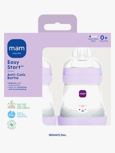 MAM Easy Start Babyflasche Anti-Kolik 160 ml 2er-Pack, Rosa