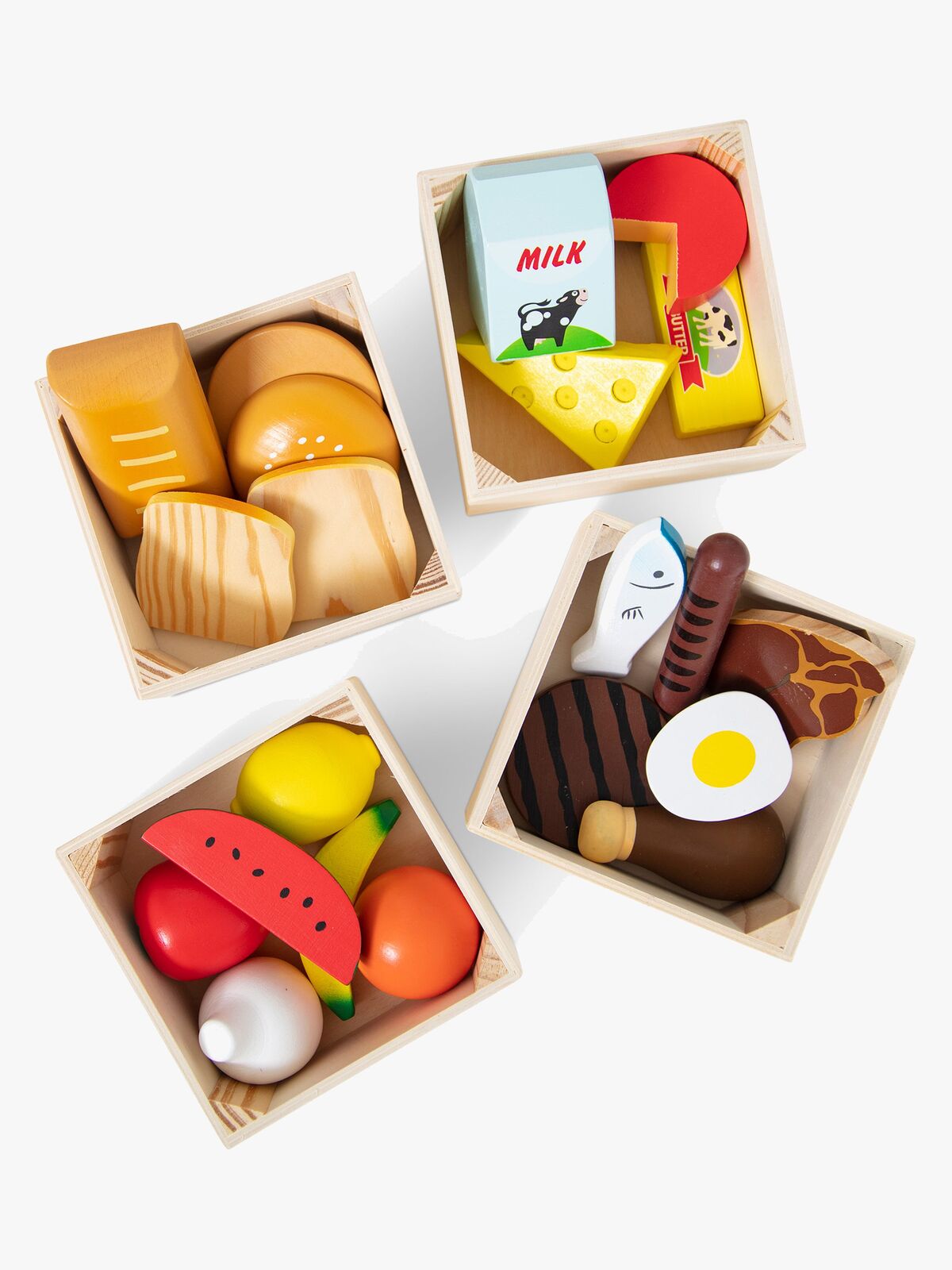 Melissa & Doug Küchenspielzeug Lebensmittelgruppen Mit 4 Boxen