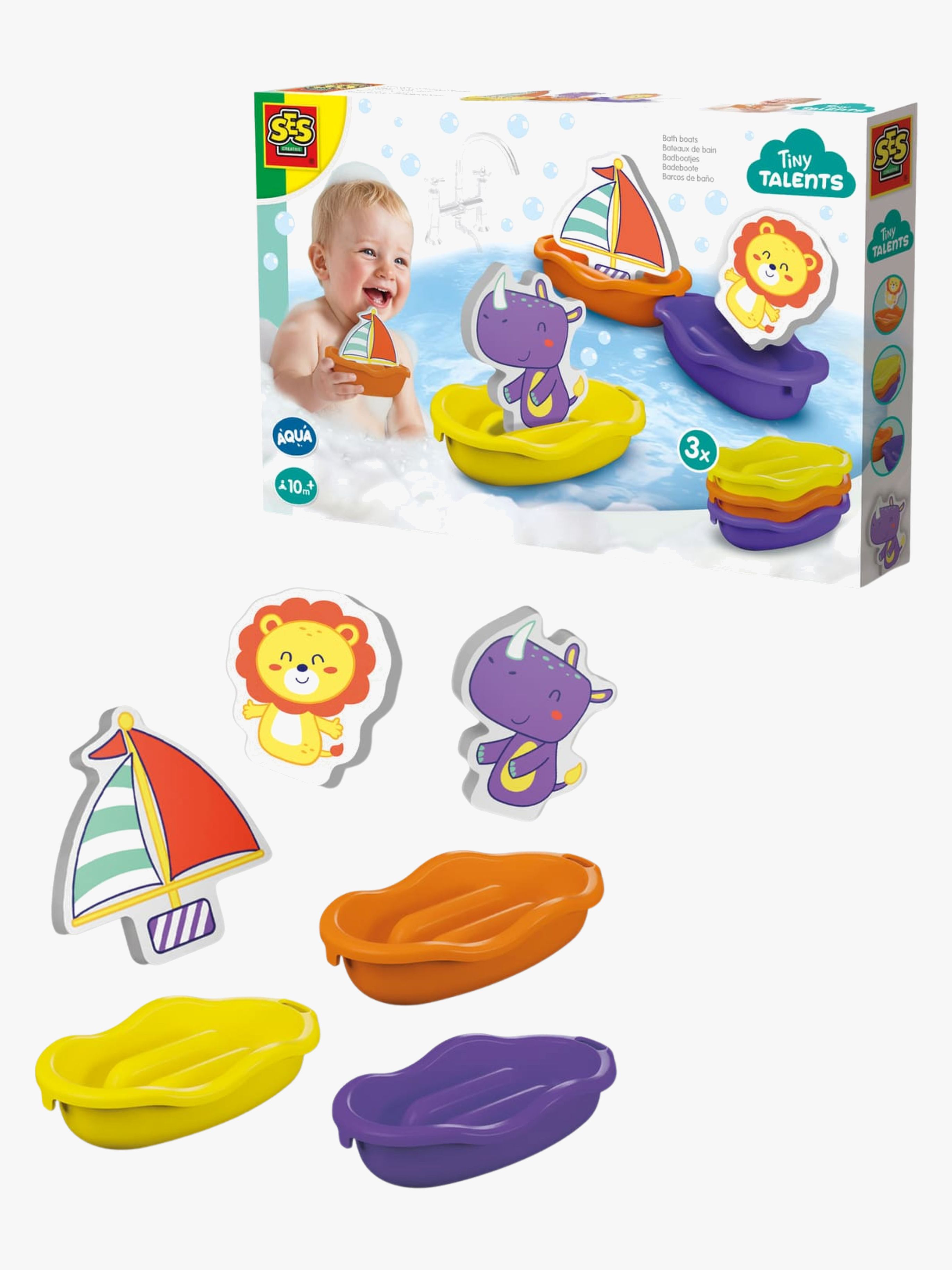 Badespielzeug-Set Boote mit Schaumtieren