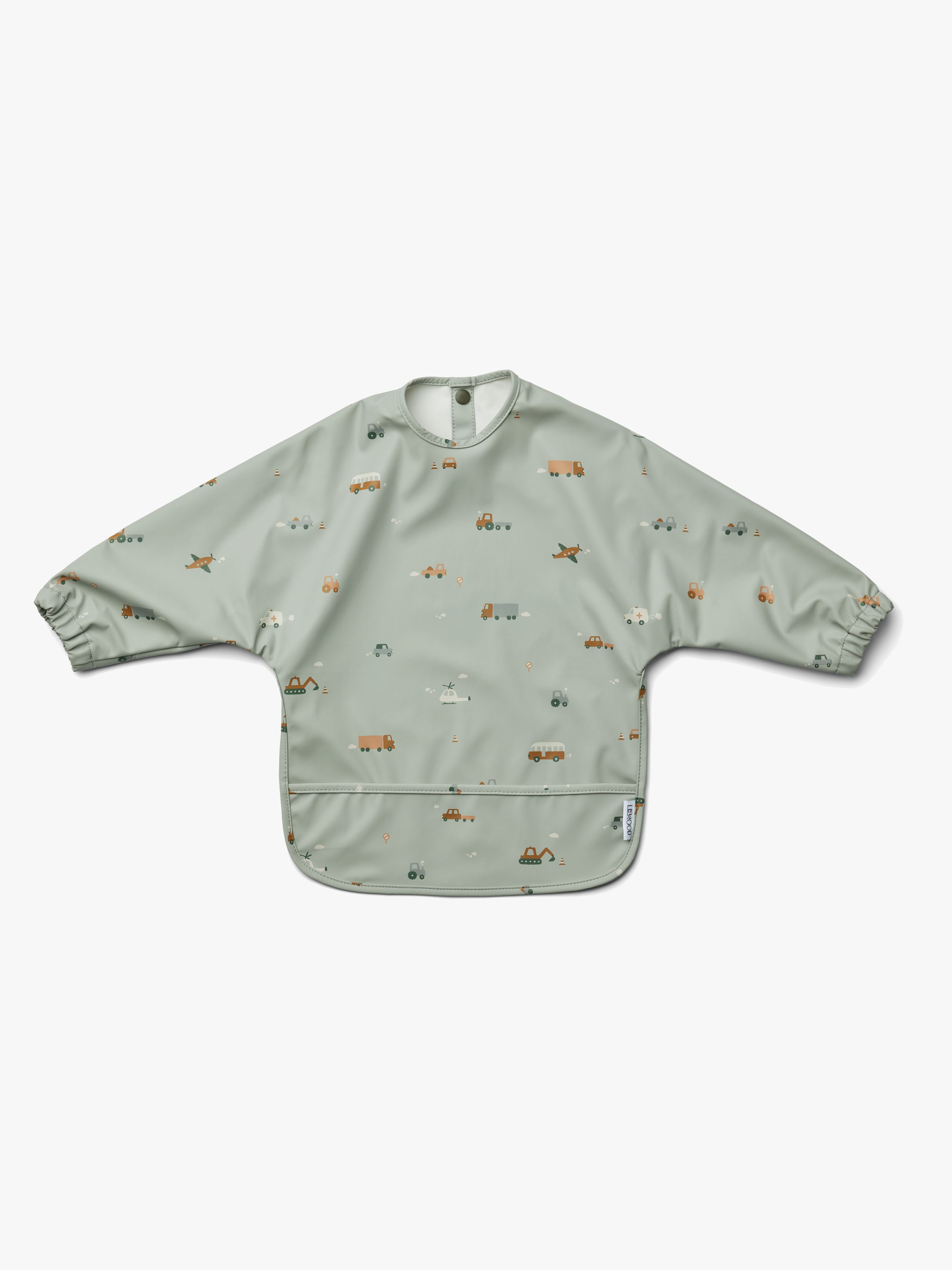 Merle Cape Lätzchen mit Print, Vehicles / Dove Blue