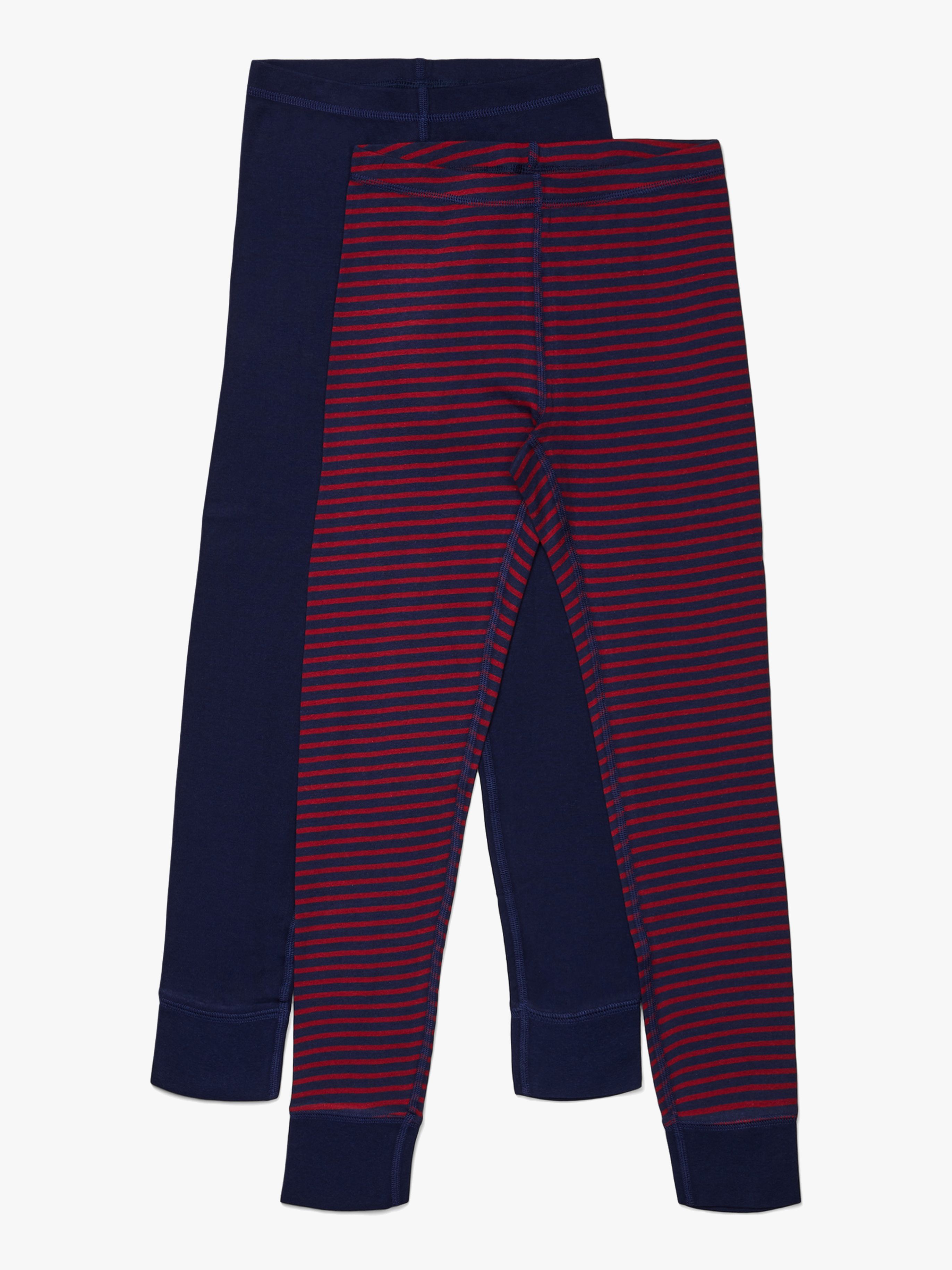 Luca &  Lola Toto Lange Unterhose 2er-Pack, Navy/Stripes 134–140