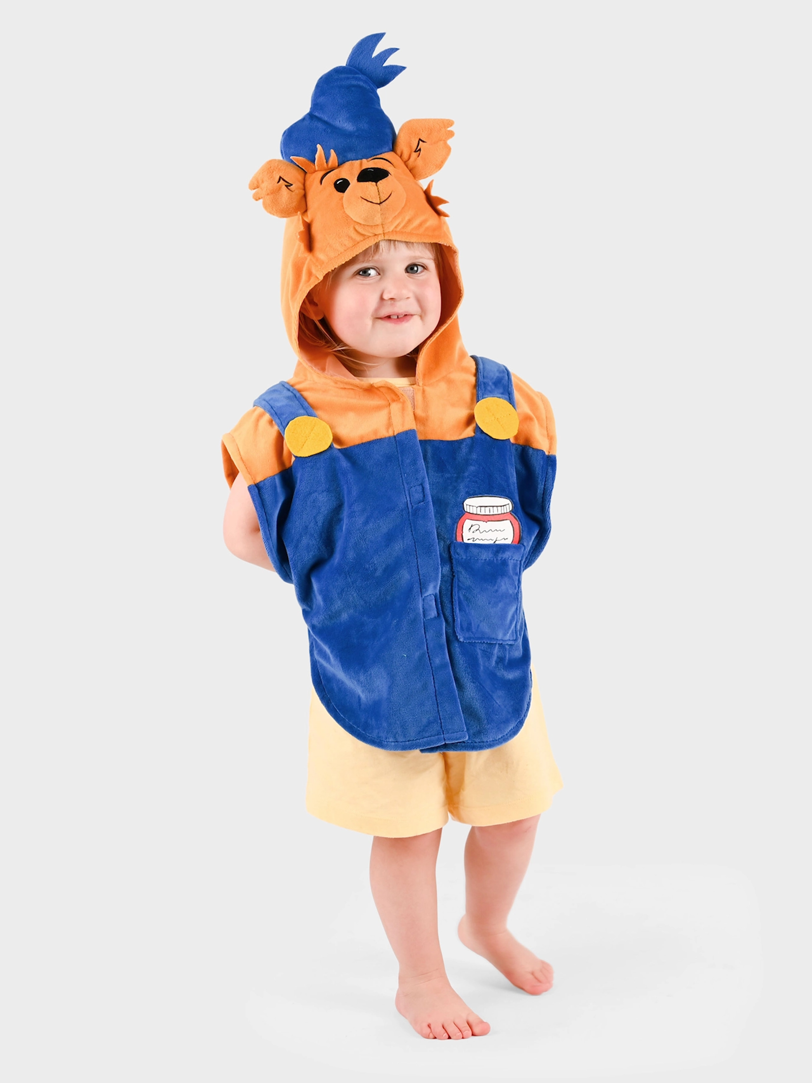 Den Goda Fen Kostüm Bamse 86-110 cm, Blau