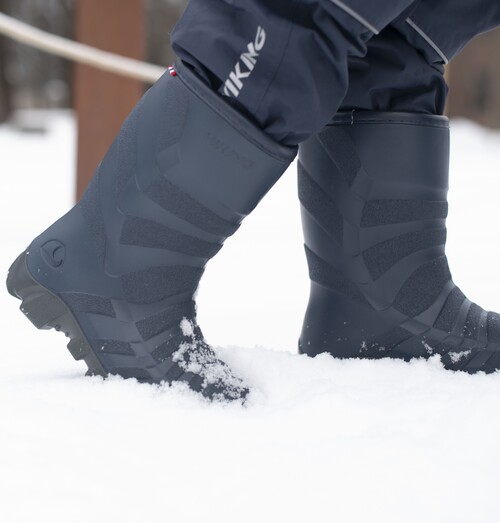 Viking Ultra Gefütterte Gummistiefel, Navy/Charcoal