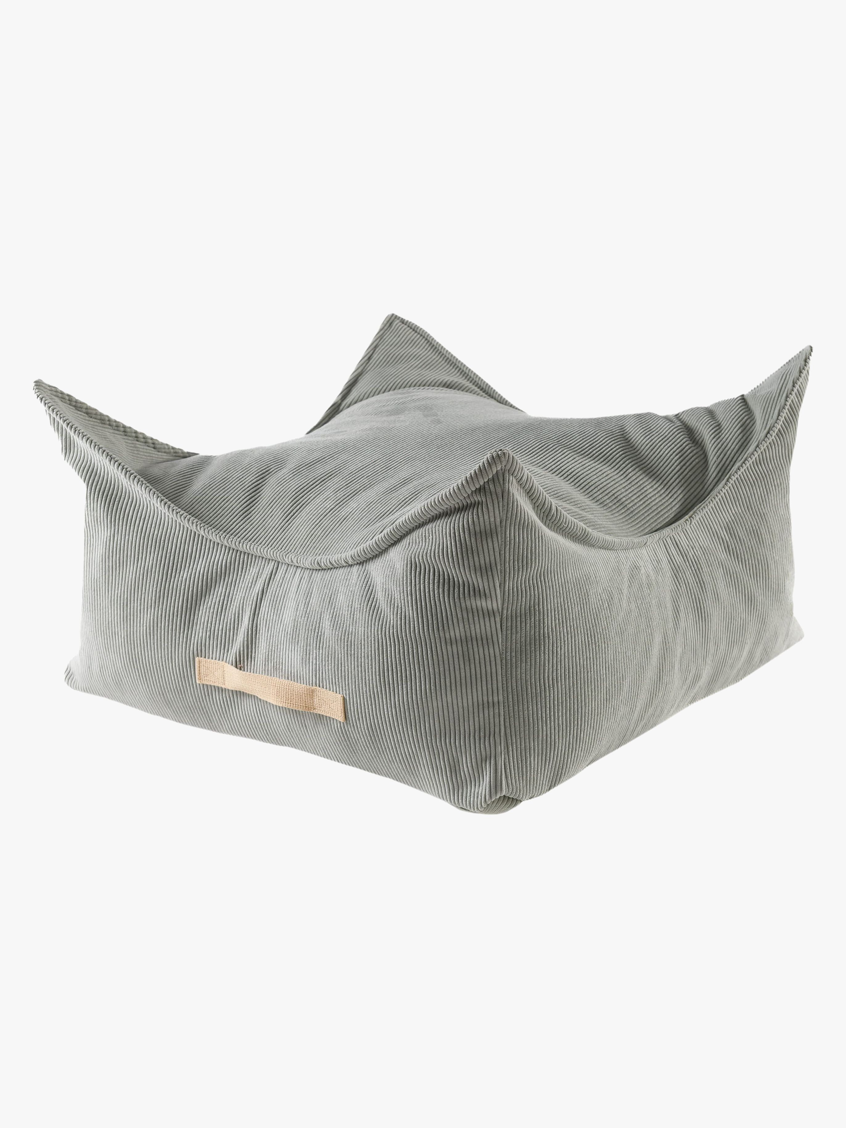 Meowbaby Sitzhocker Quadrat Slimcord, Grau
