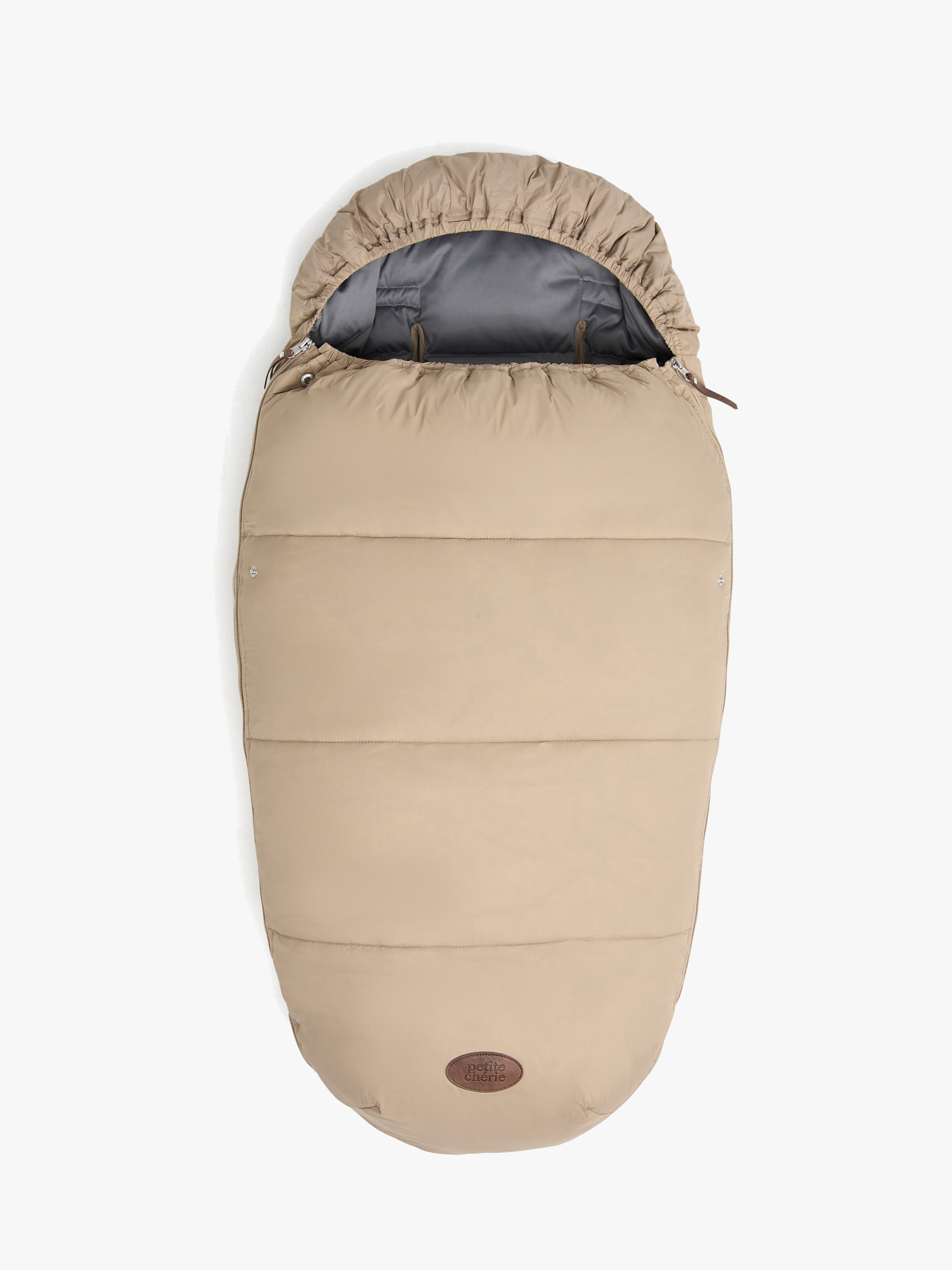 Petite Chérie Packable Daunen-Fußsack, Light Taupe