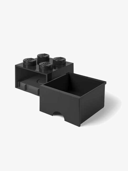 LEGO Aufbewahrungsbox mit Schublade 4, Schwarz