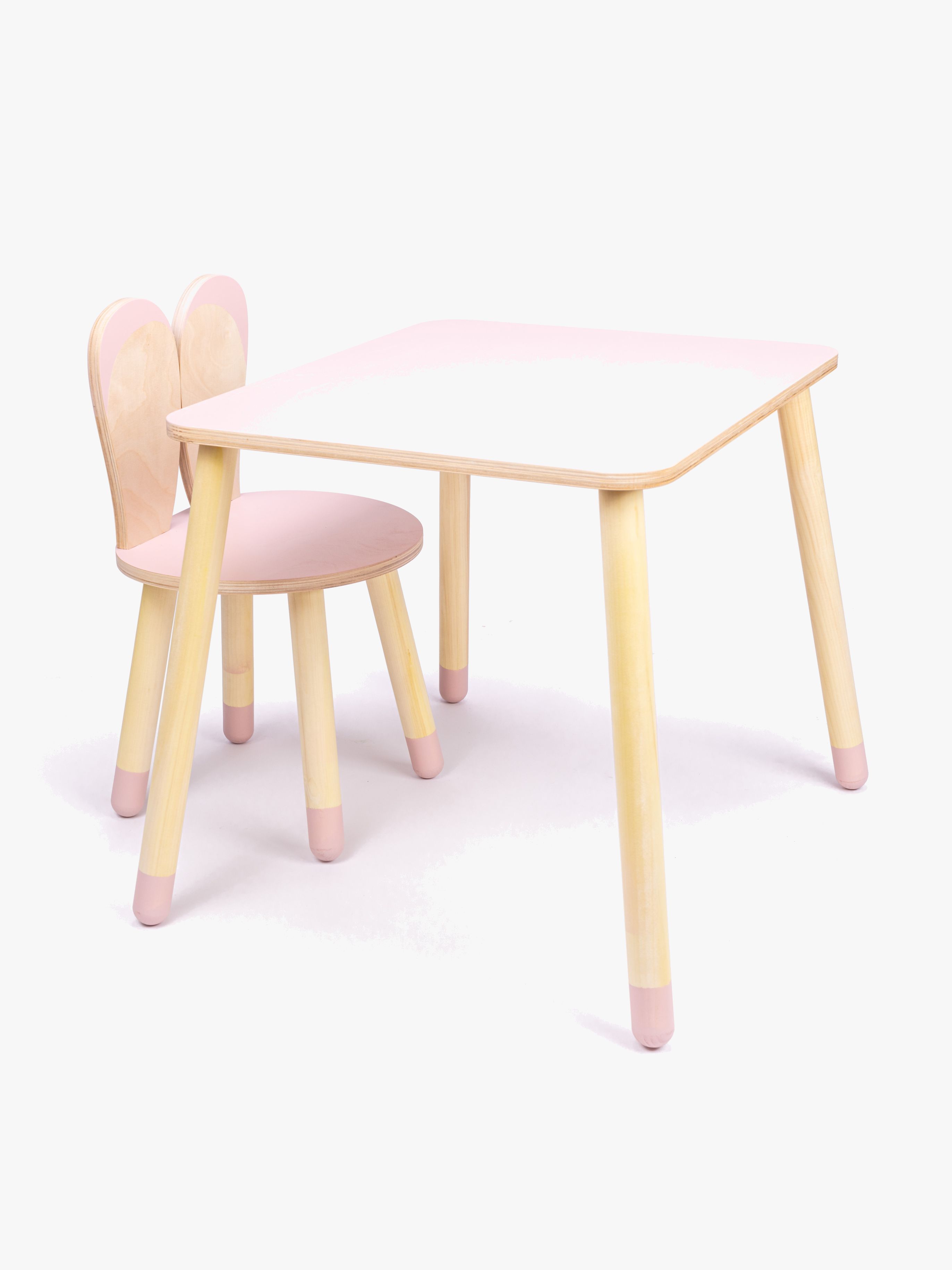 Family-SCL Kaninchen Tisch &  Stuhl Set, Rosa