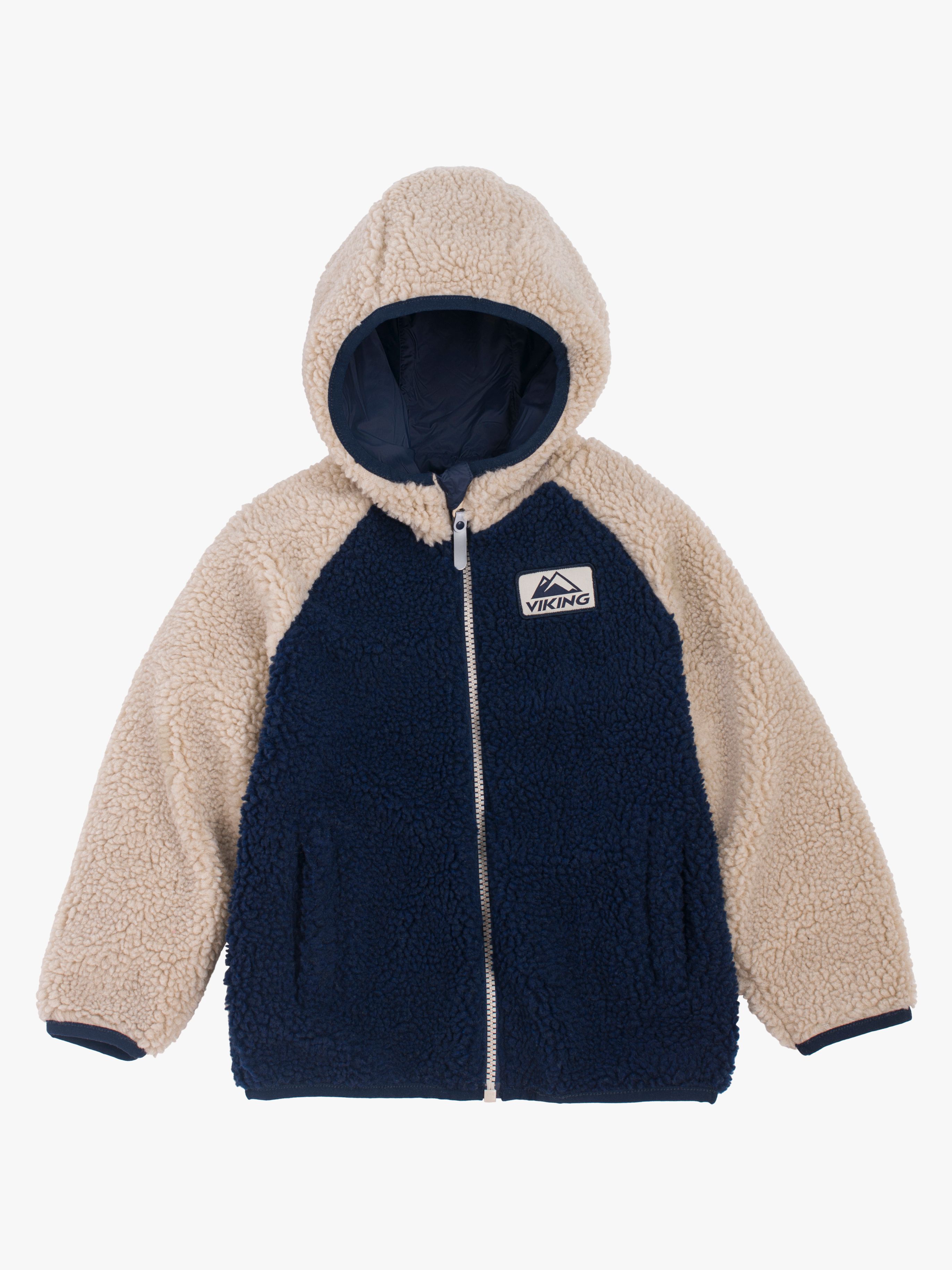 Viking Play Wendbare Teddyfleecejacke, Navy/Cement, 92