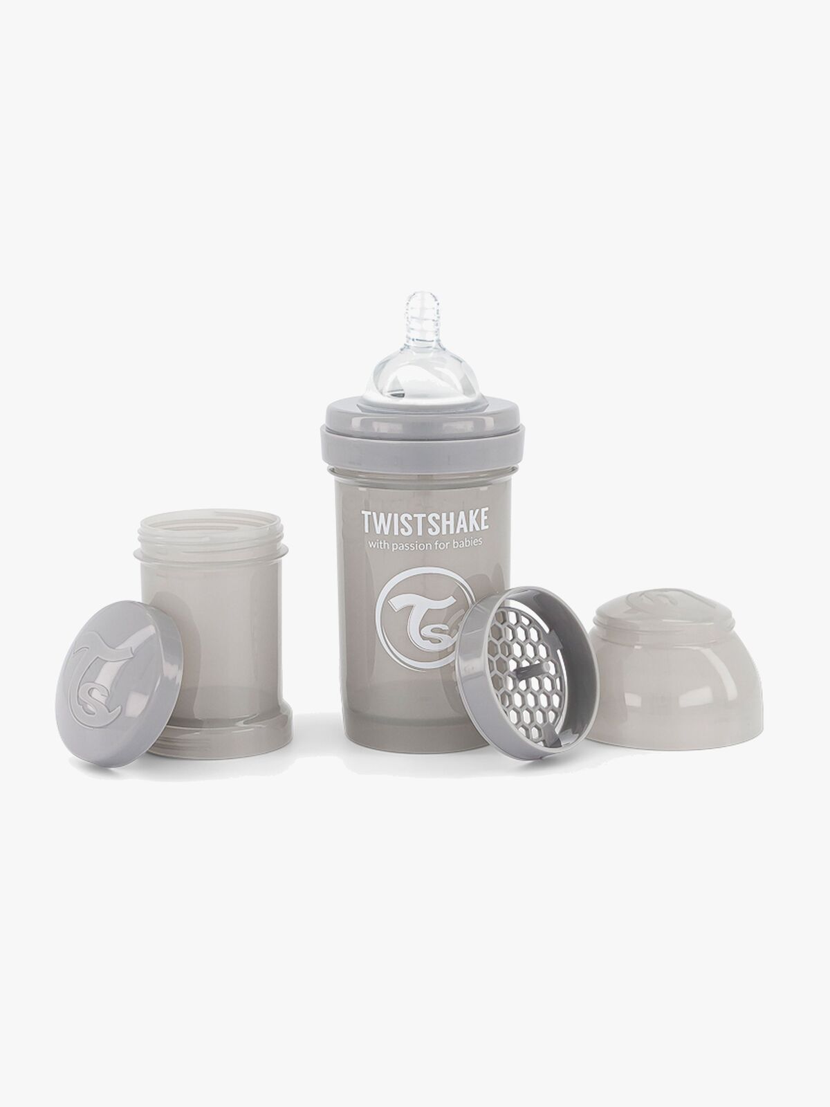 Twistshake Babyflasche Anti-Kolik 180ml, Grau