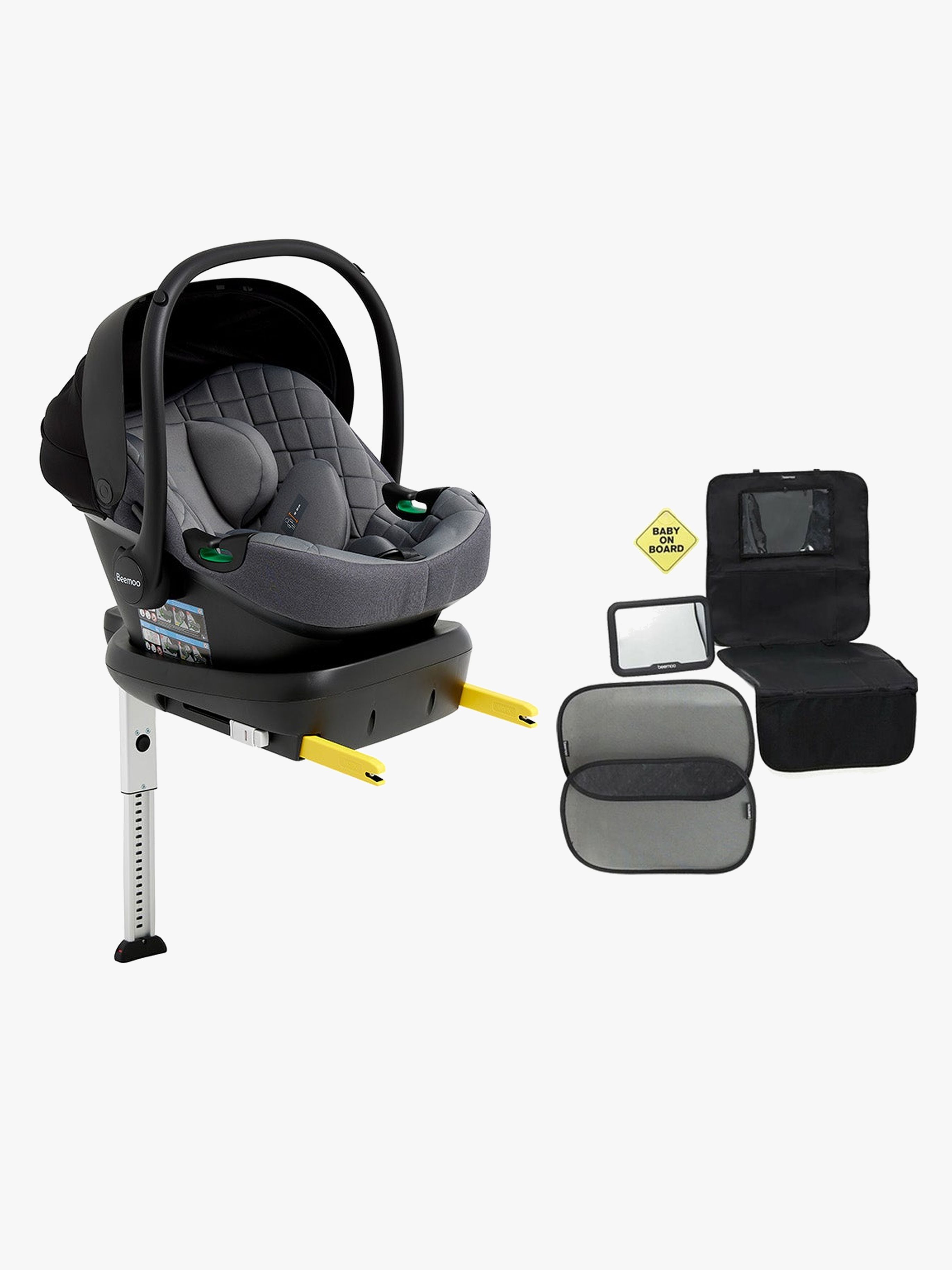 Route i-Size Babyschale inkl. Basis & Zubehör, Mineral Grey