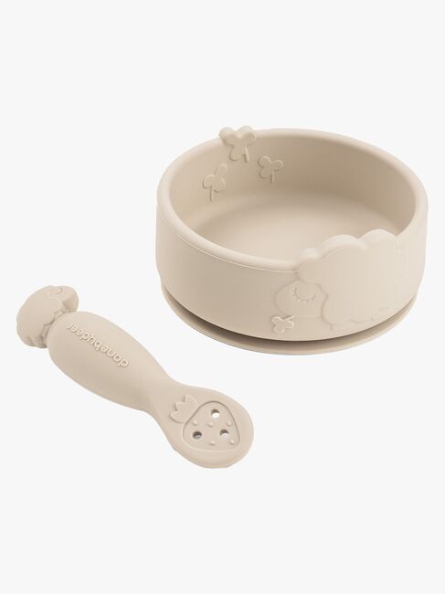 Done By Deer Sheepy Silikon Geschirr-Set Stick & Stay, Sand