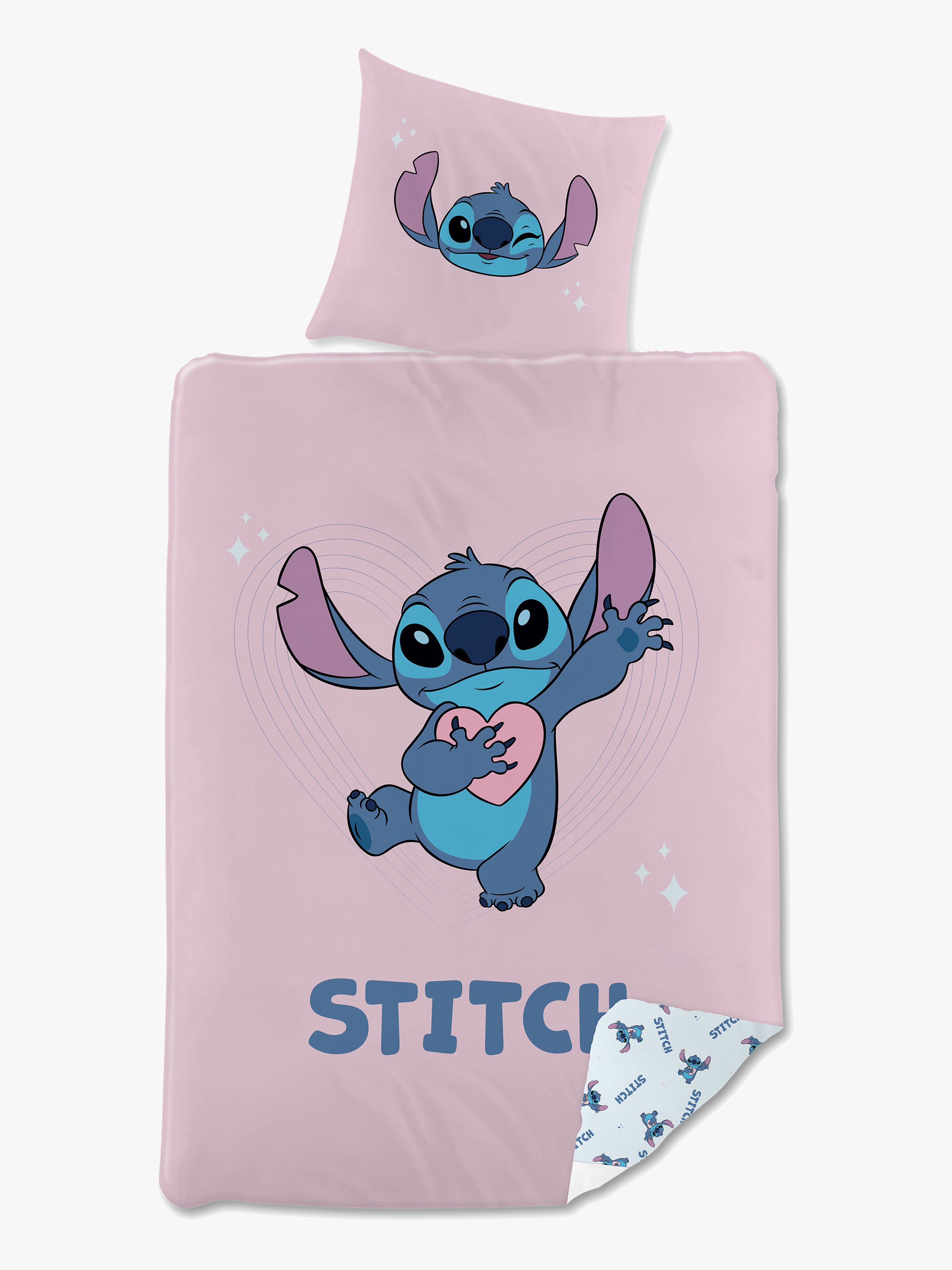 Disney Stitch Bettwäsche 150x210 cm, Rosa