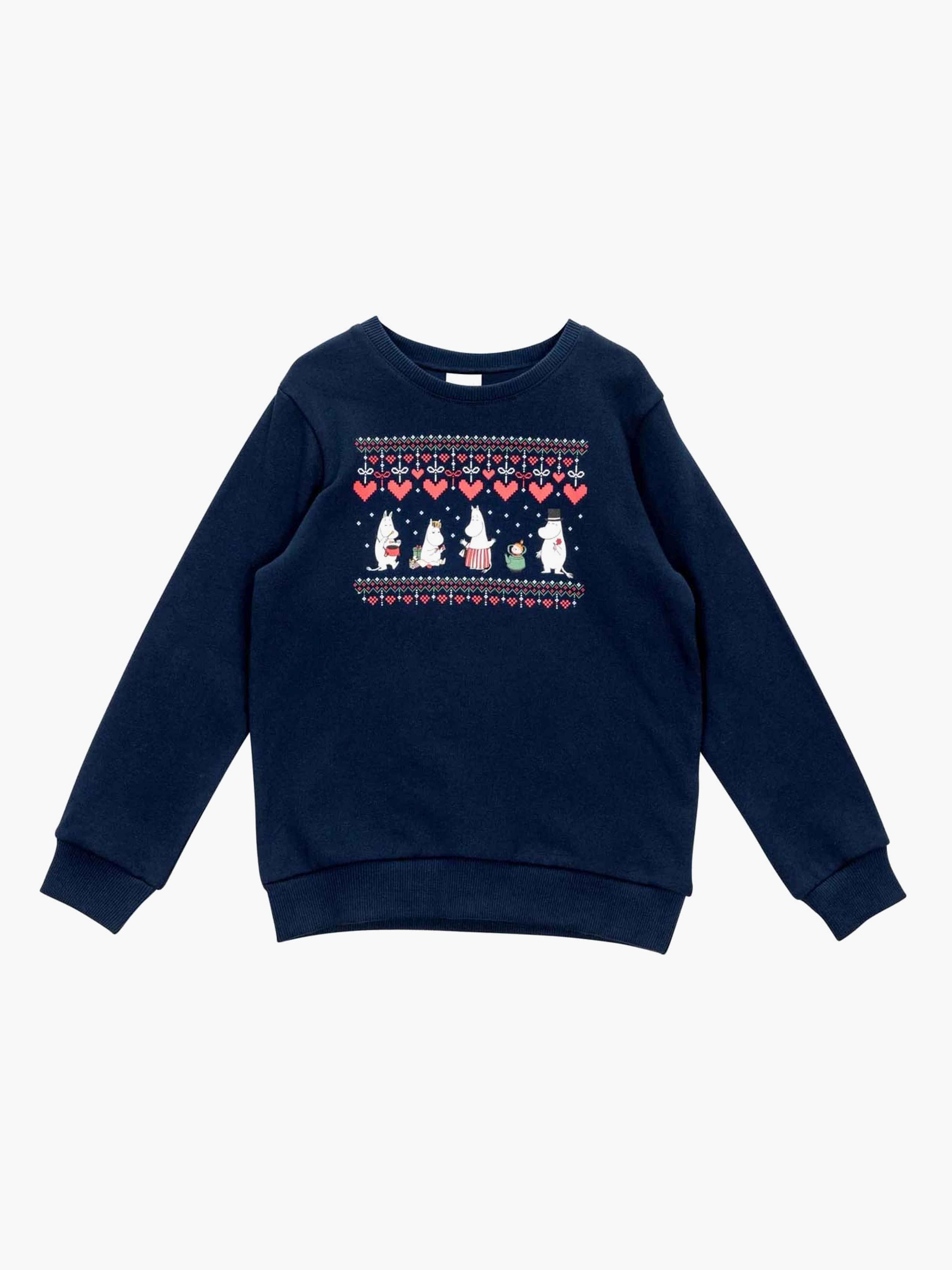 Moomin By Martinex Winterherz Sweatshirt, Dark Blue, 110-116
