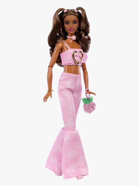 Barbie Deluxe Style Puppe mit Rosa Denim-Outfit