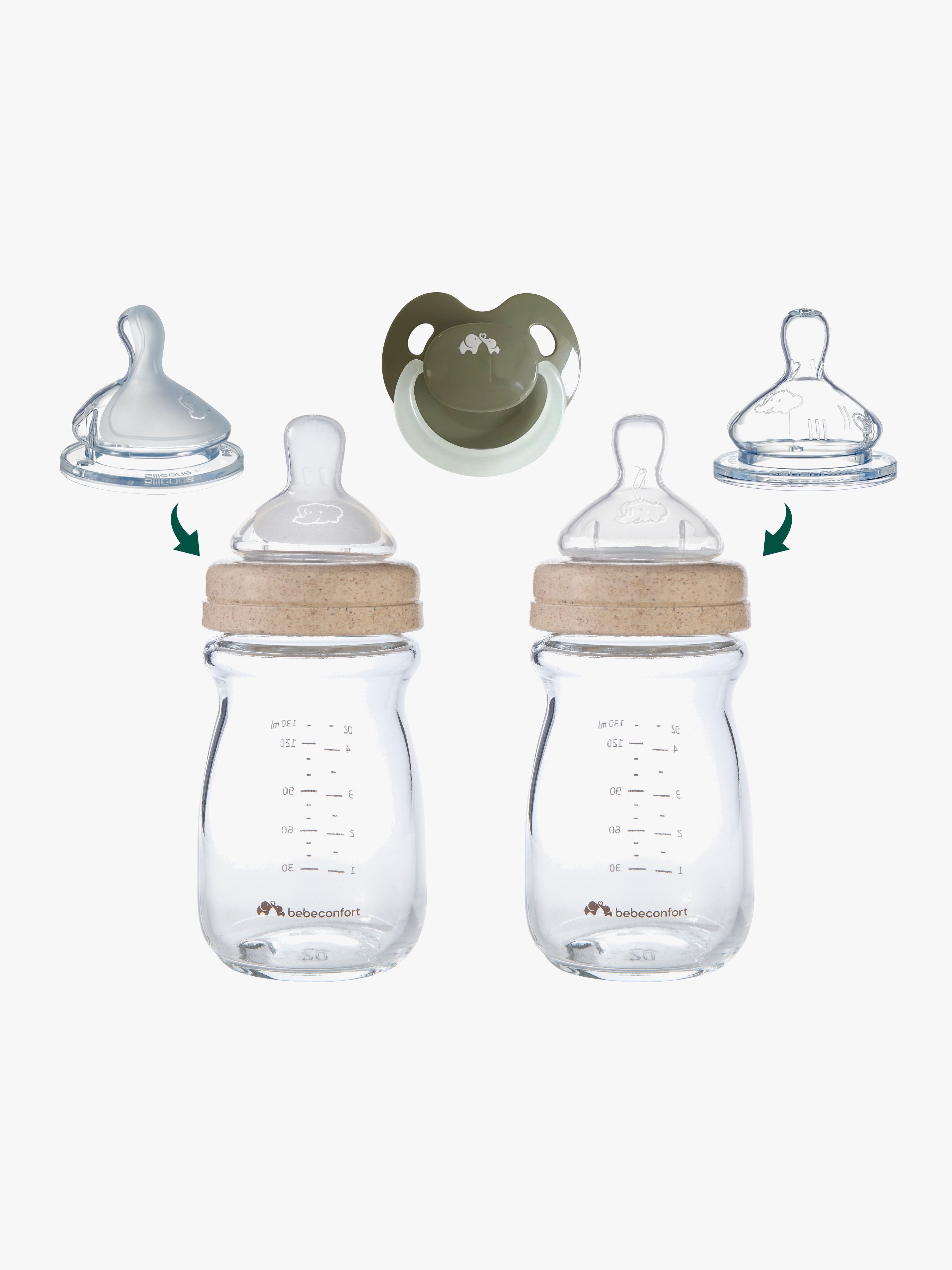 Physio Air Fläschchen Glas Set, Sand