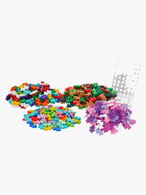 Plus-Plus Bausatz mit Bodenplatte & Röhre New Mix, 4x100 Teile