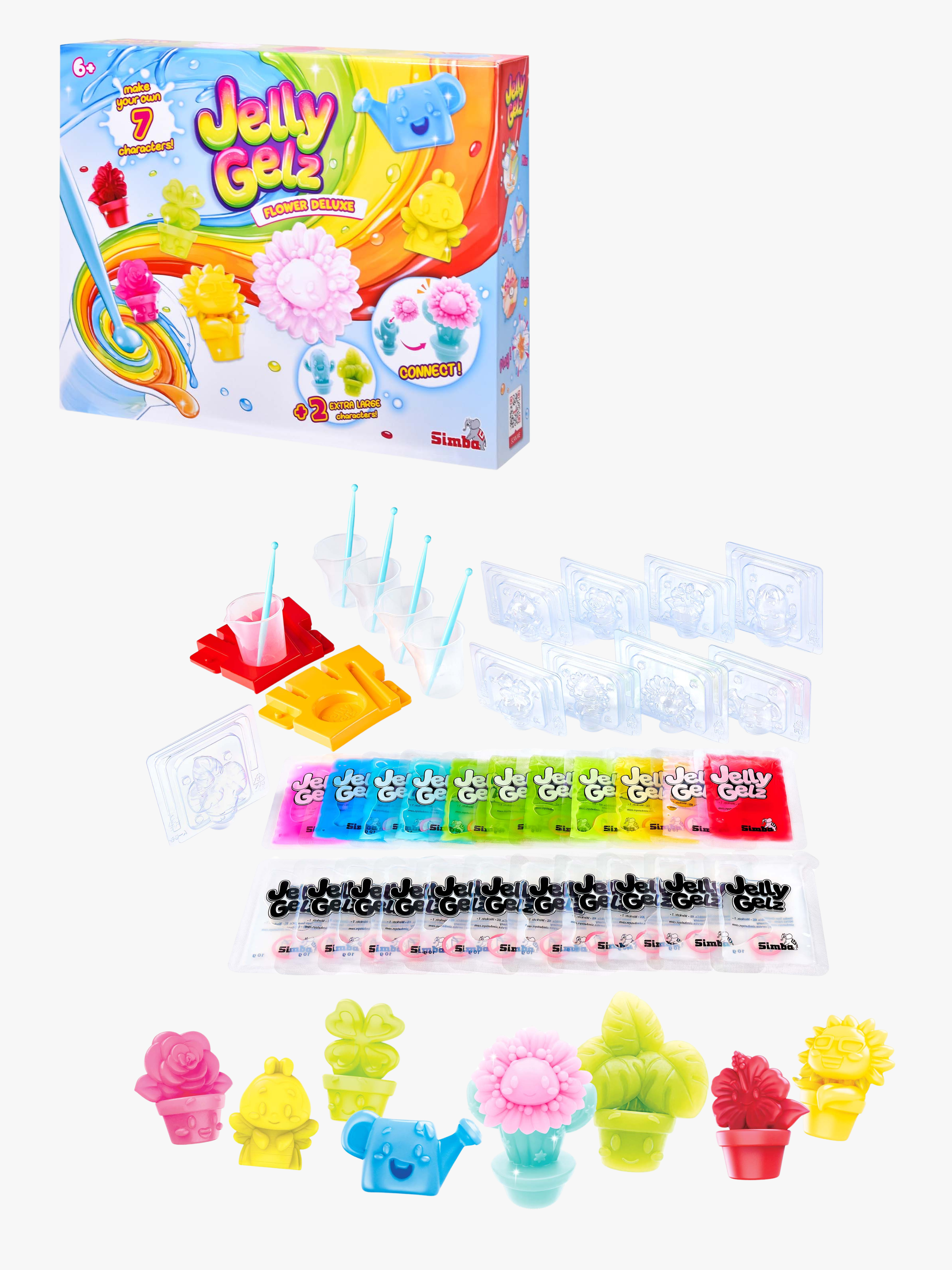 Jelly Gelz Bastelset Flower Deluxe mit Gel & Formen
