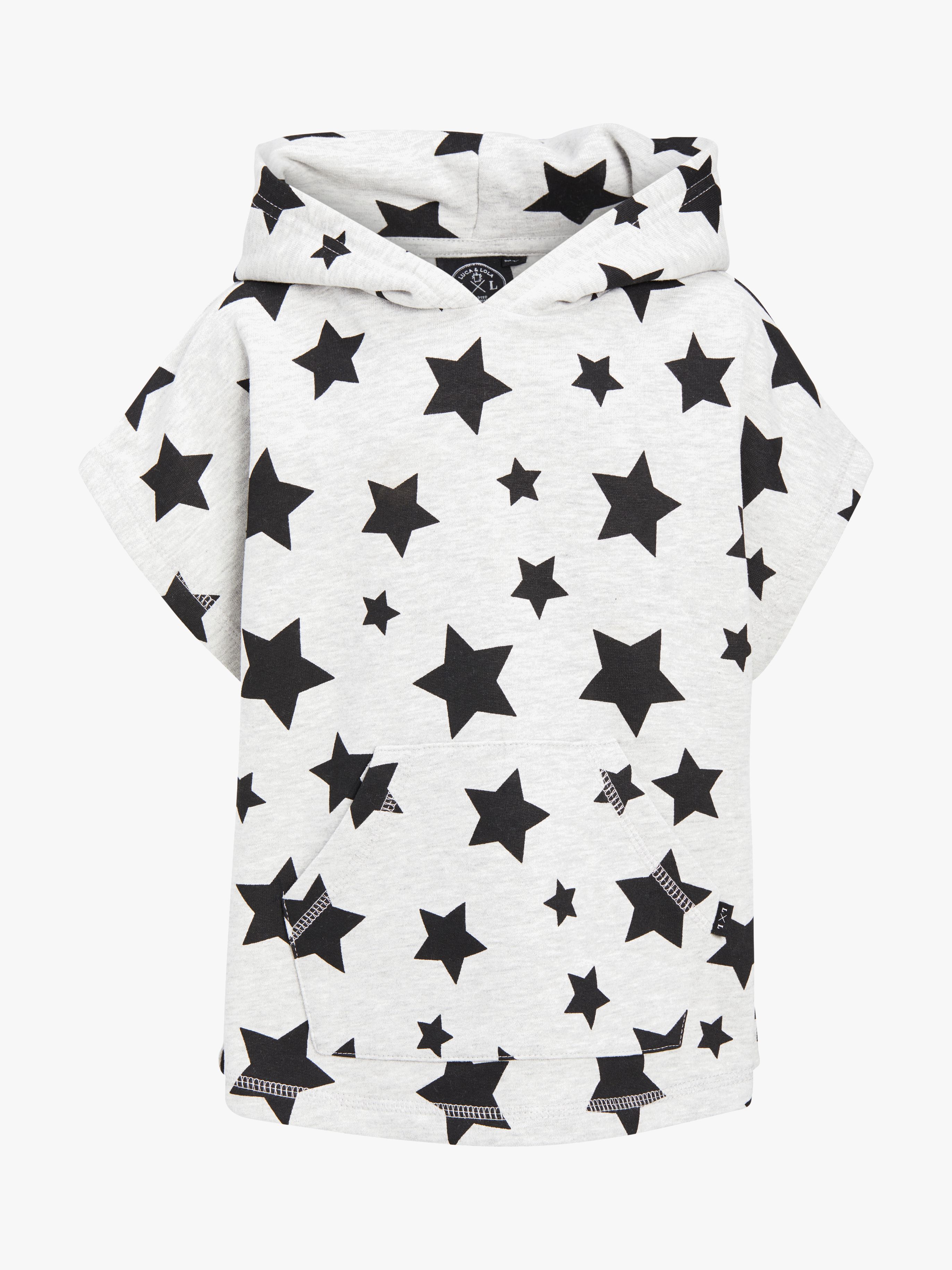Luca &  Lola Rocolo Hoodie, Grey Melange/Stars 110–116