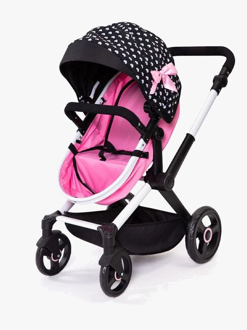 Bayer Design Xeo Puppenwagen, Schwarz/Rosa