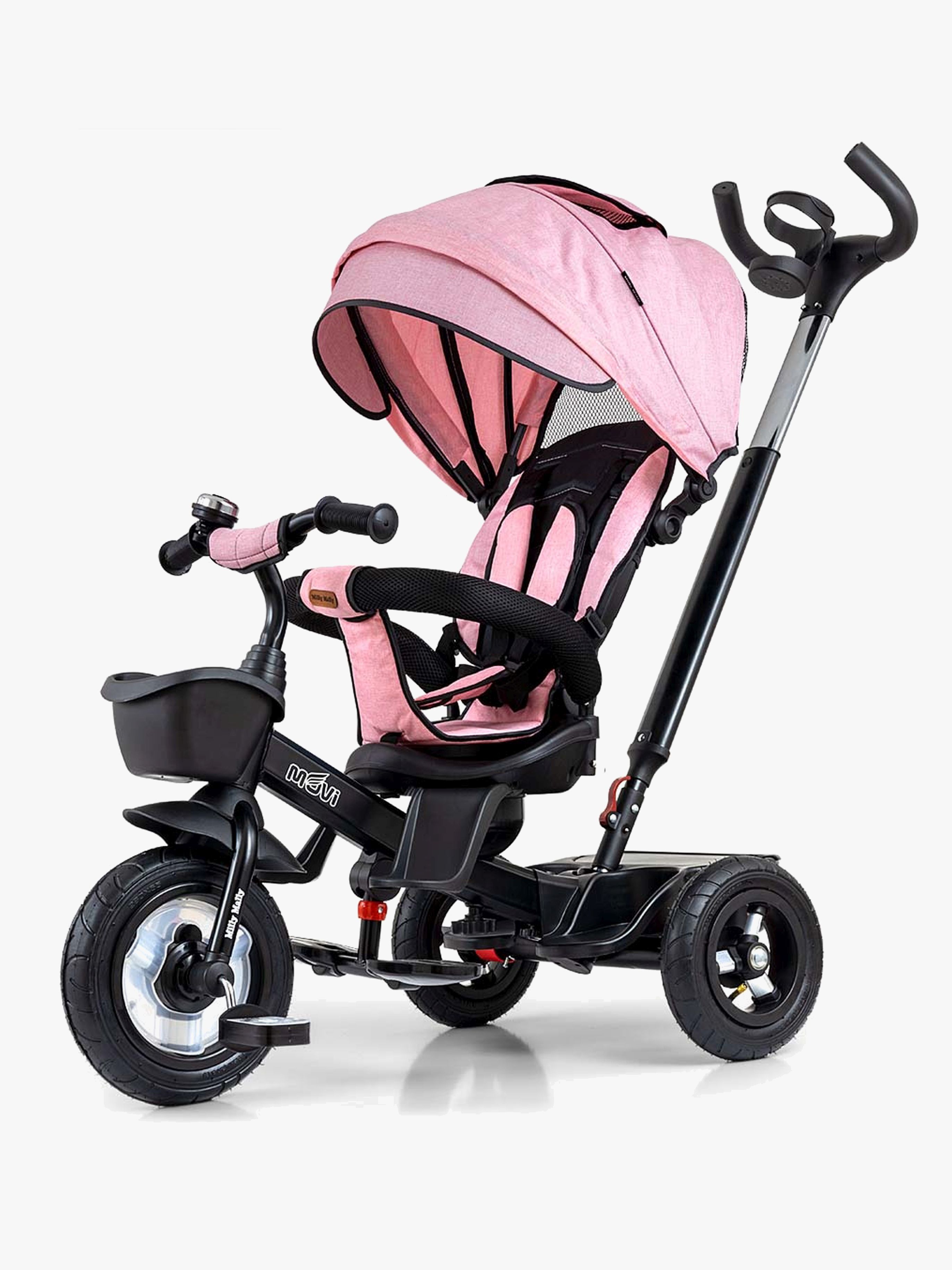 Movi 5-in-1 Dreirad, Schwarz / Rosa