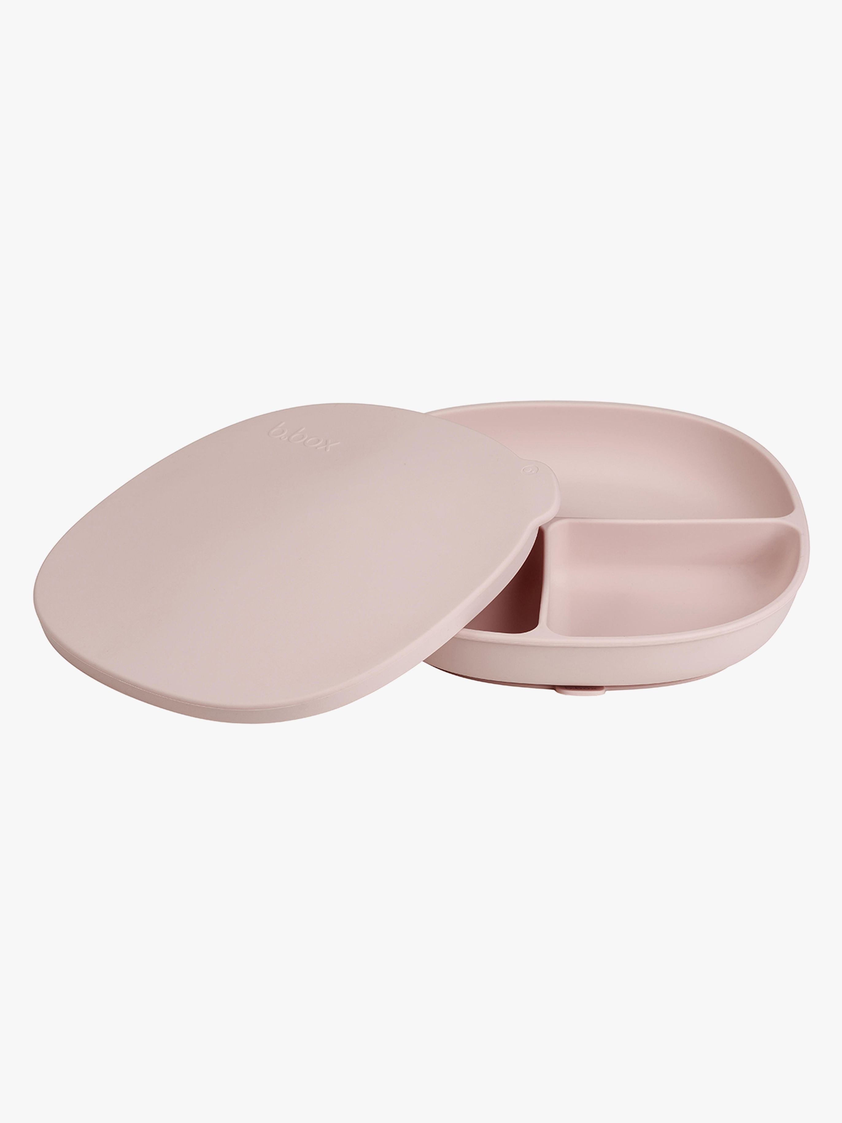 Teller mit Deckel Silikon, Blush