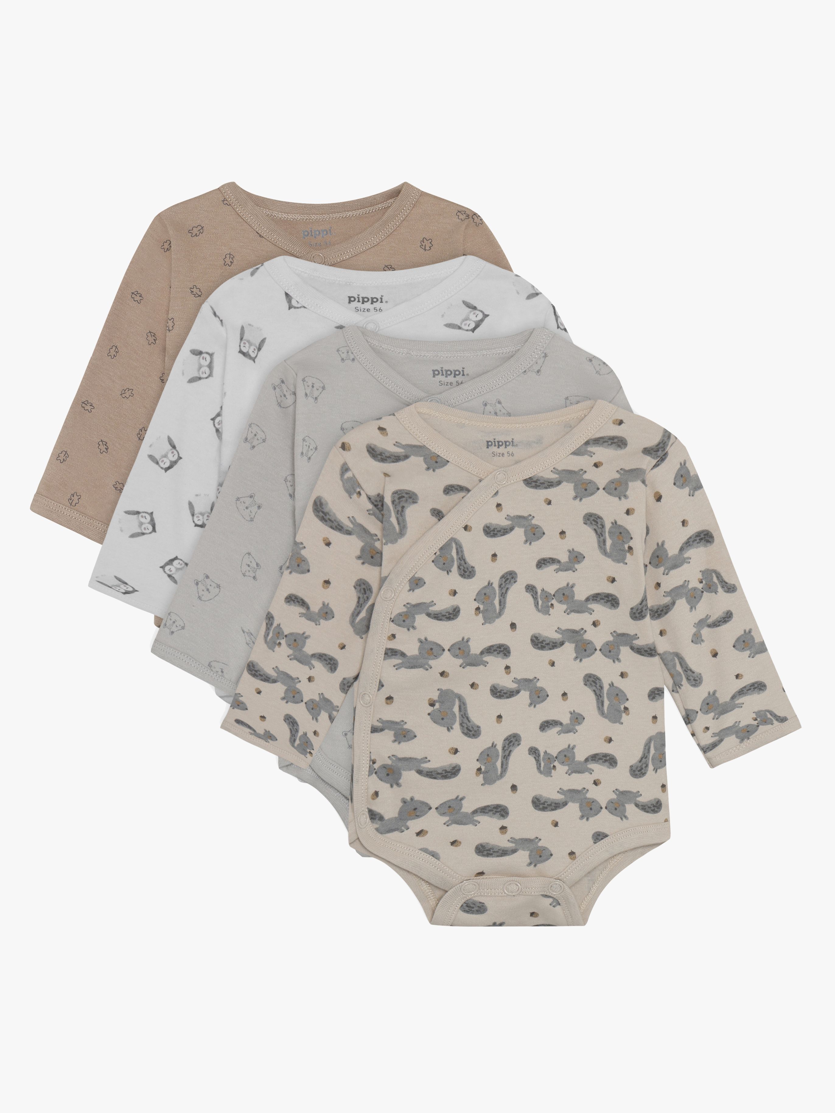 Wickelbody 4er-Pack, Rainy Days, 74, Babykleidung