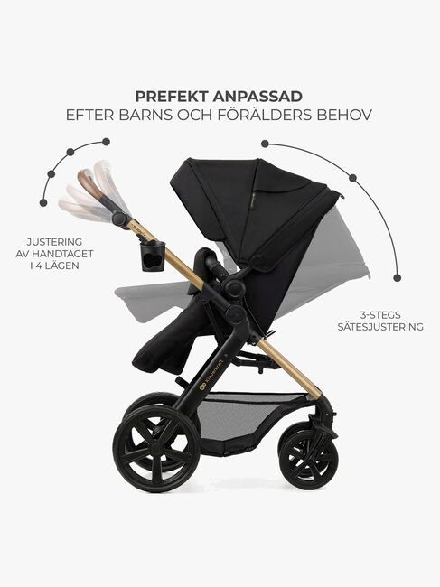 Kinderkraft MOOV 2 3-in-1 Kombikinderwagen, Pure Black