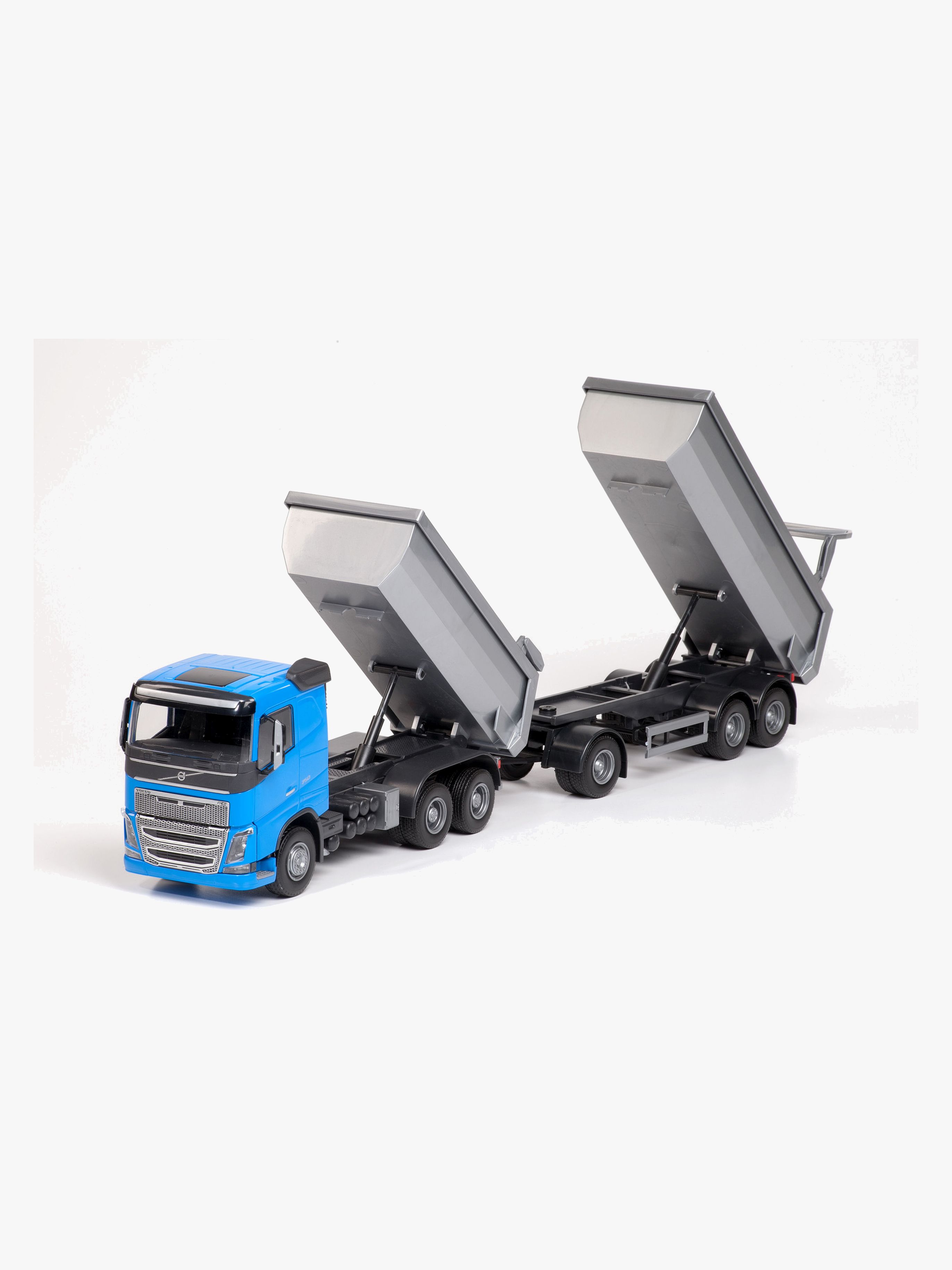 Volvo Kipplaster mit Anhänger, Blau
