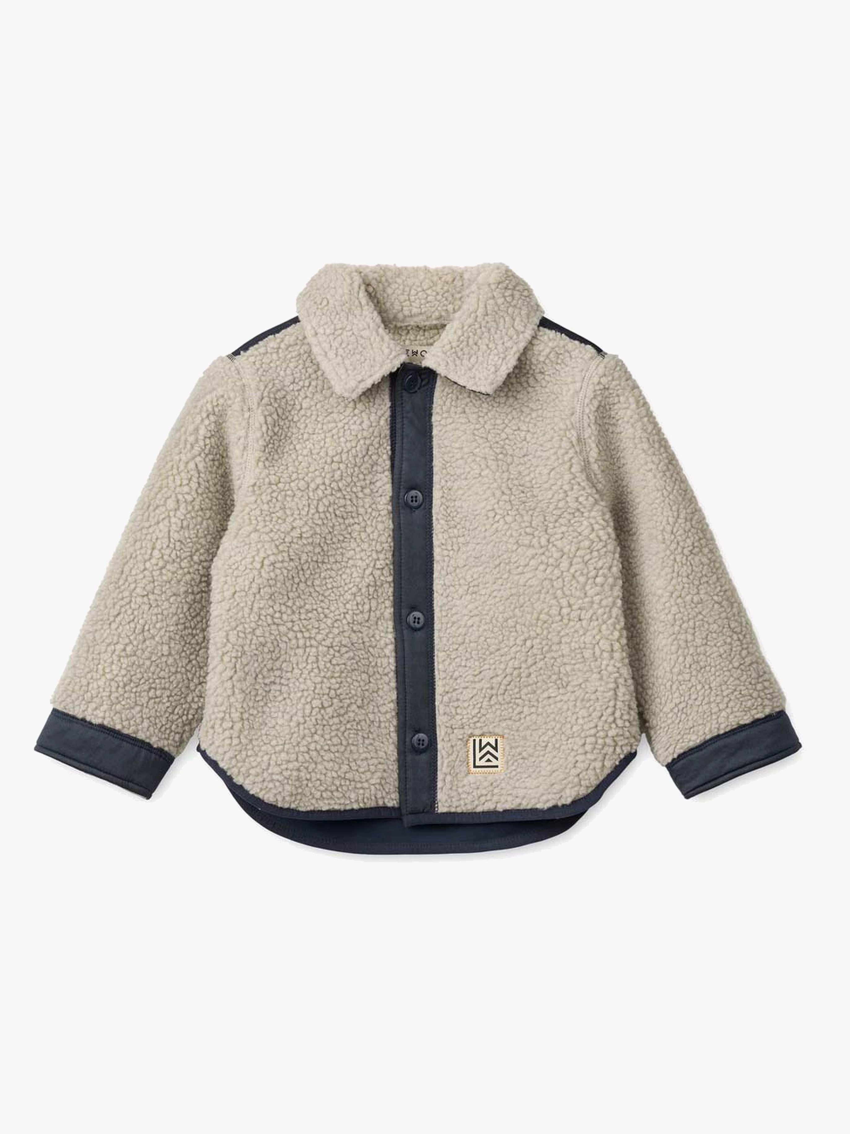 Elian Teddyfleecejacke, Mist / Classic Navy, 116
