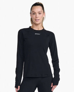2XU Ignition Base Layer Langärmeliges Top, Black/Silver Reflective