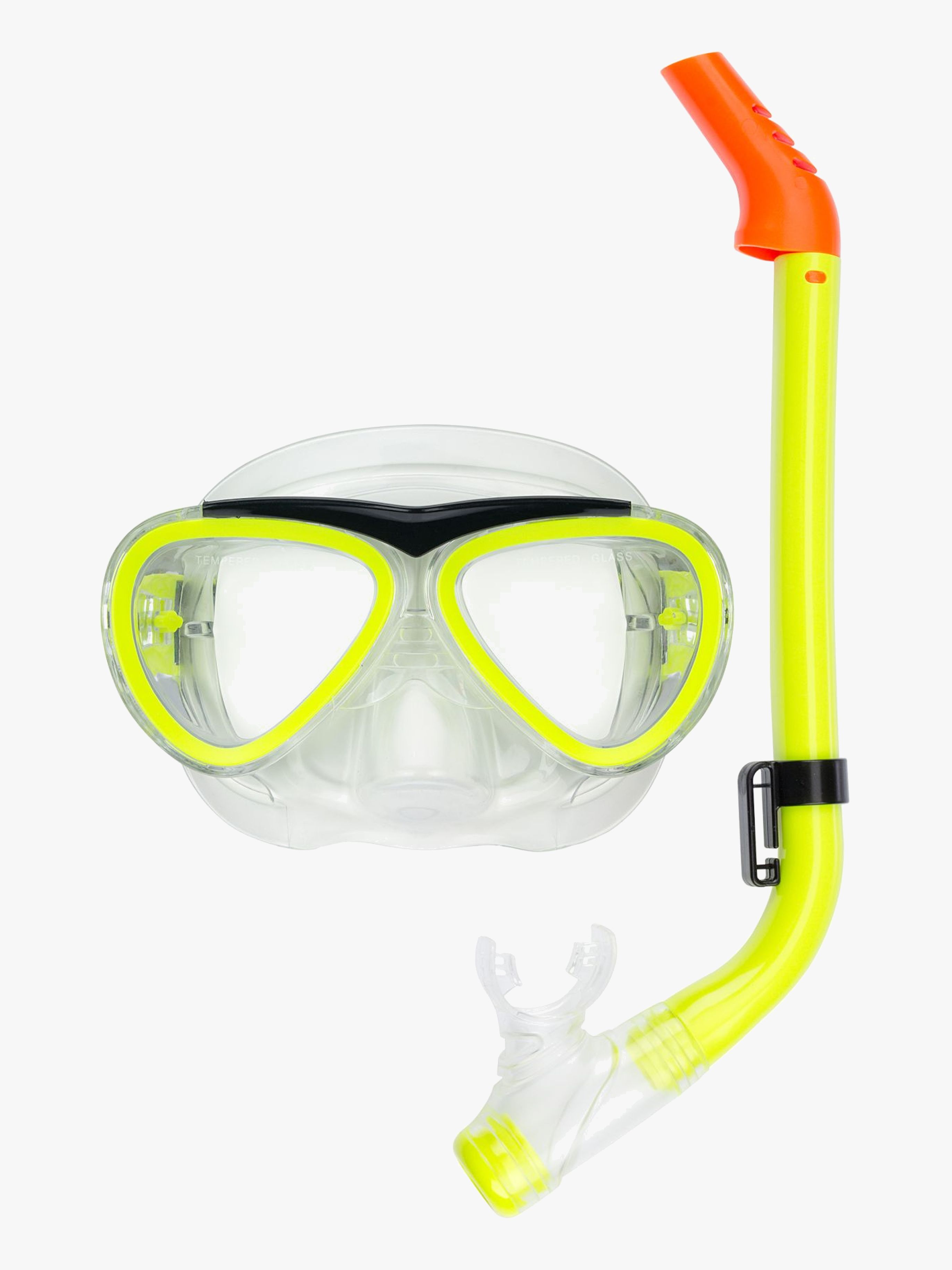 Taucherbrille mit Schnorchel, Gelb