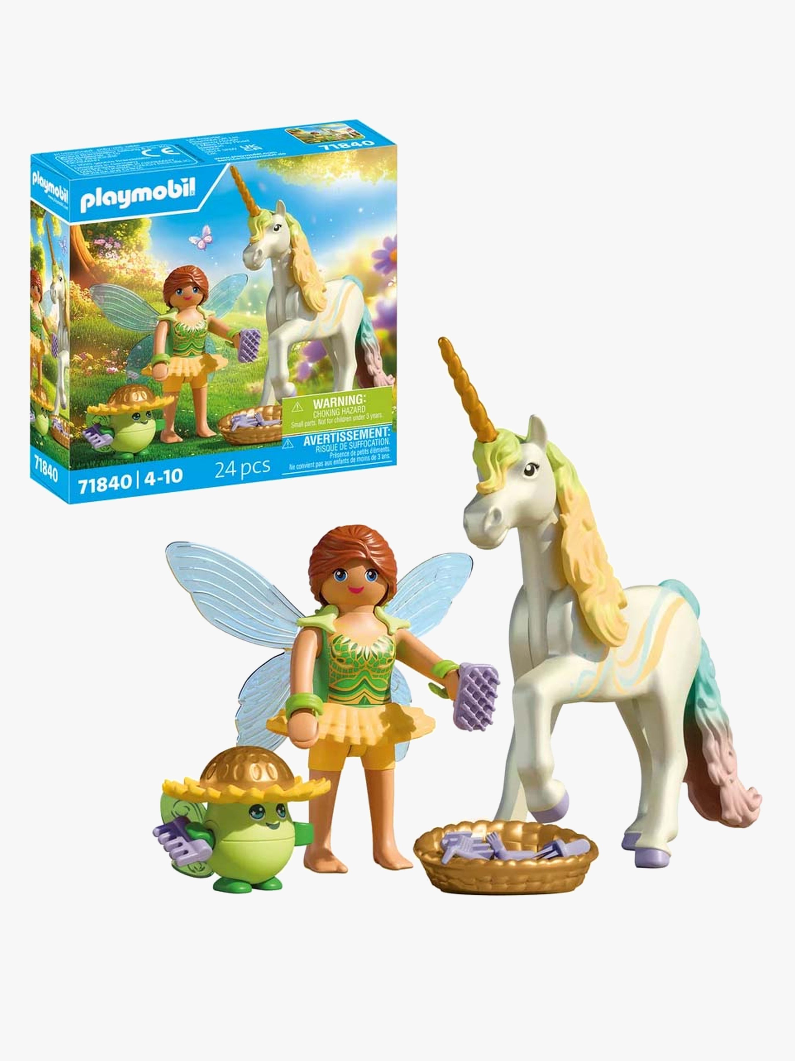 Playmobil Fantasy & Magic 71840 Sammeleinhorn: Regenbogenblume mit Fee