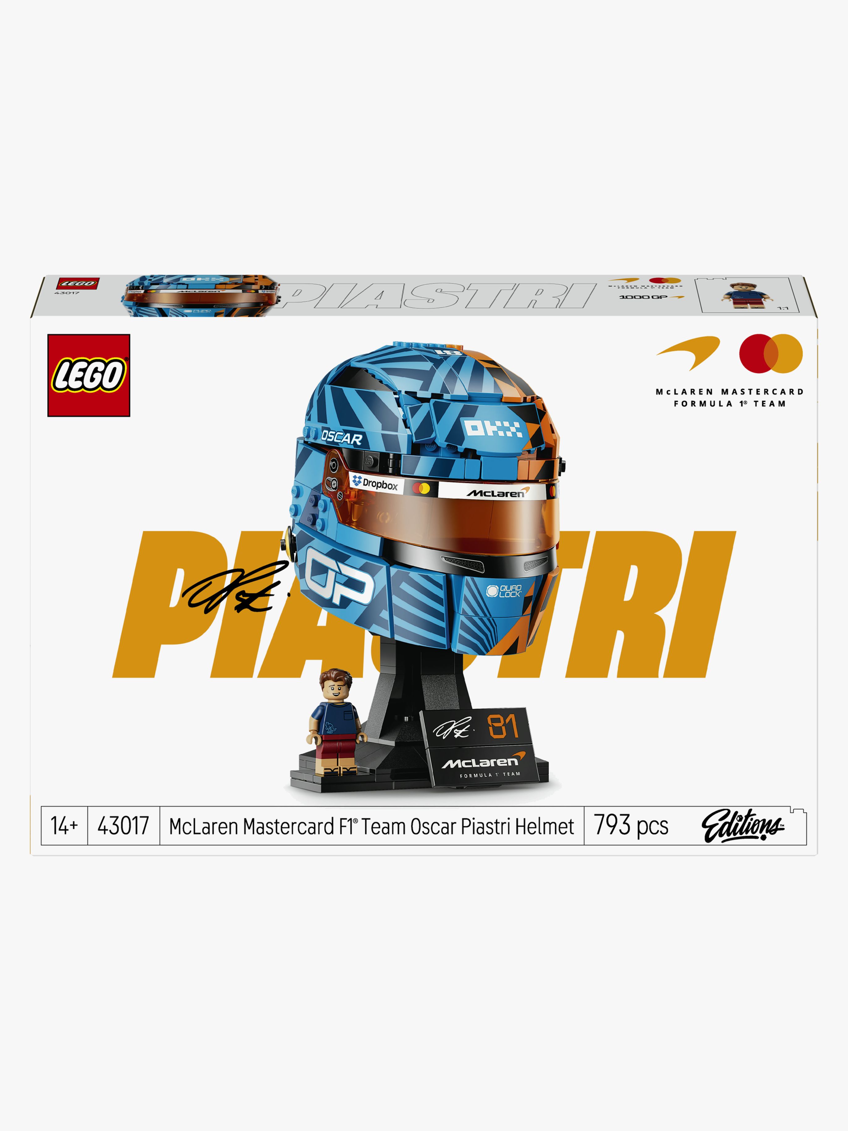 LEGO Editions Formula 1 43017 McLaren Mastercard F1 Team Oscar Piastri Helm