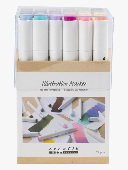 Creativ Company Alkoholbasierte Illustrationsmarker Pastell 24St