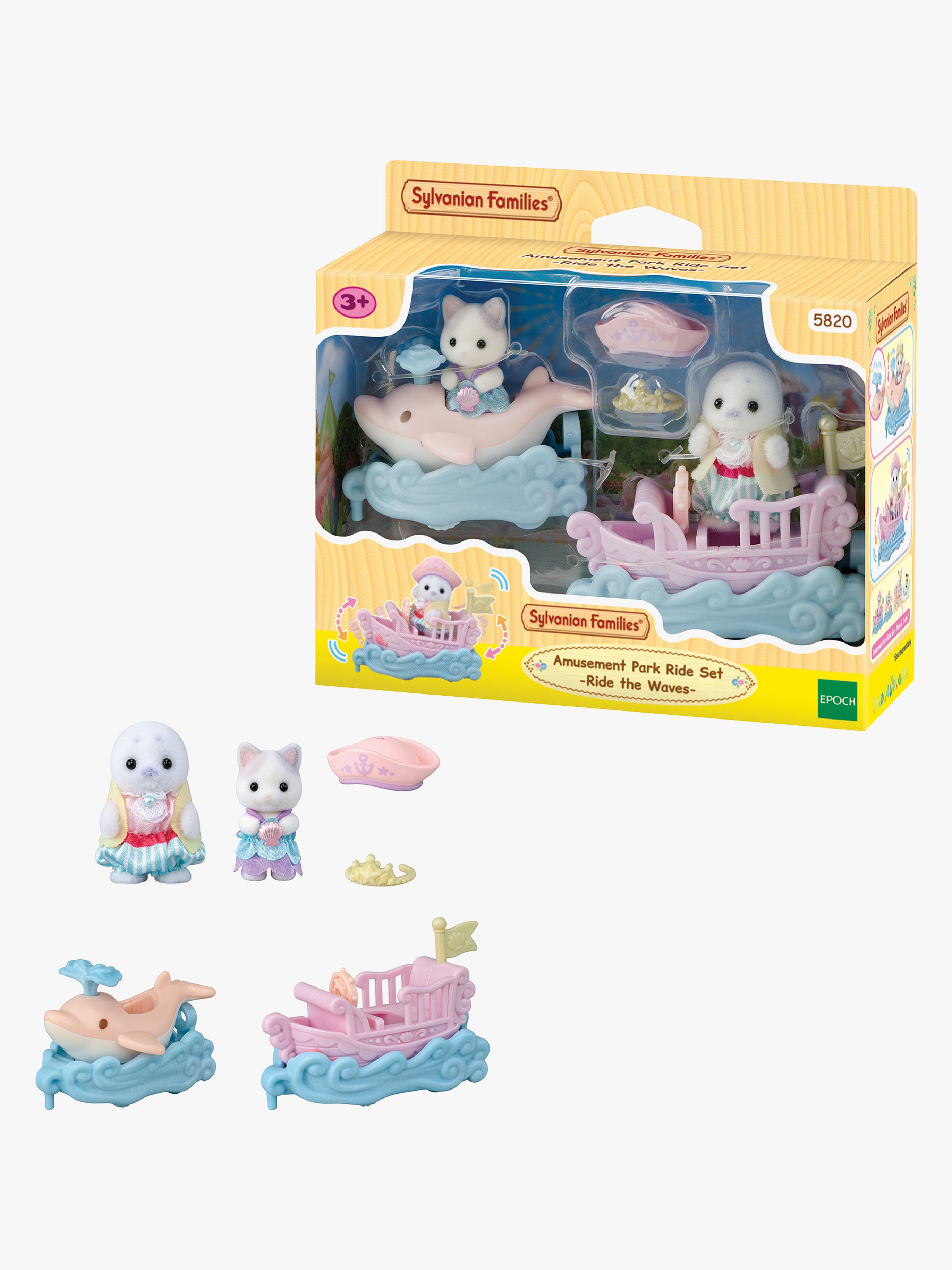 Sylvanian Families Spielset Freizeitpark Boot &  Wagen