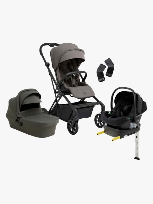Beemoo Pro Twist Kombiwagen inkl. Beemoo Route Babyschale & Basis, Mocha Grey/Black Stone