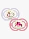 MAM Perfect Night Schnuller Silikon 2er-Pack 16-36m, Rosa