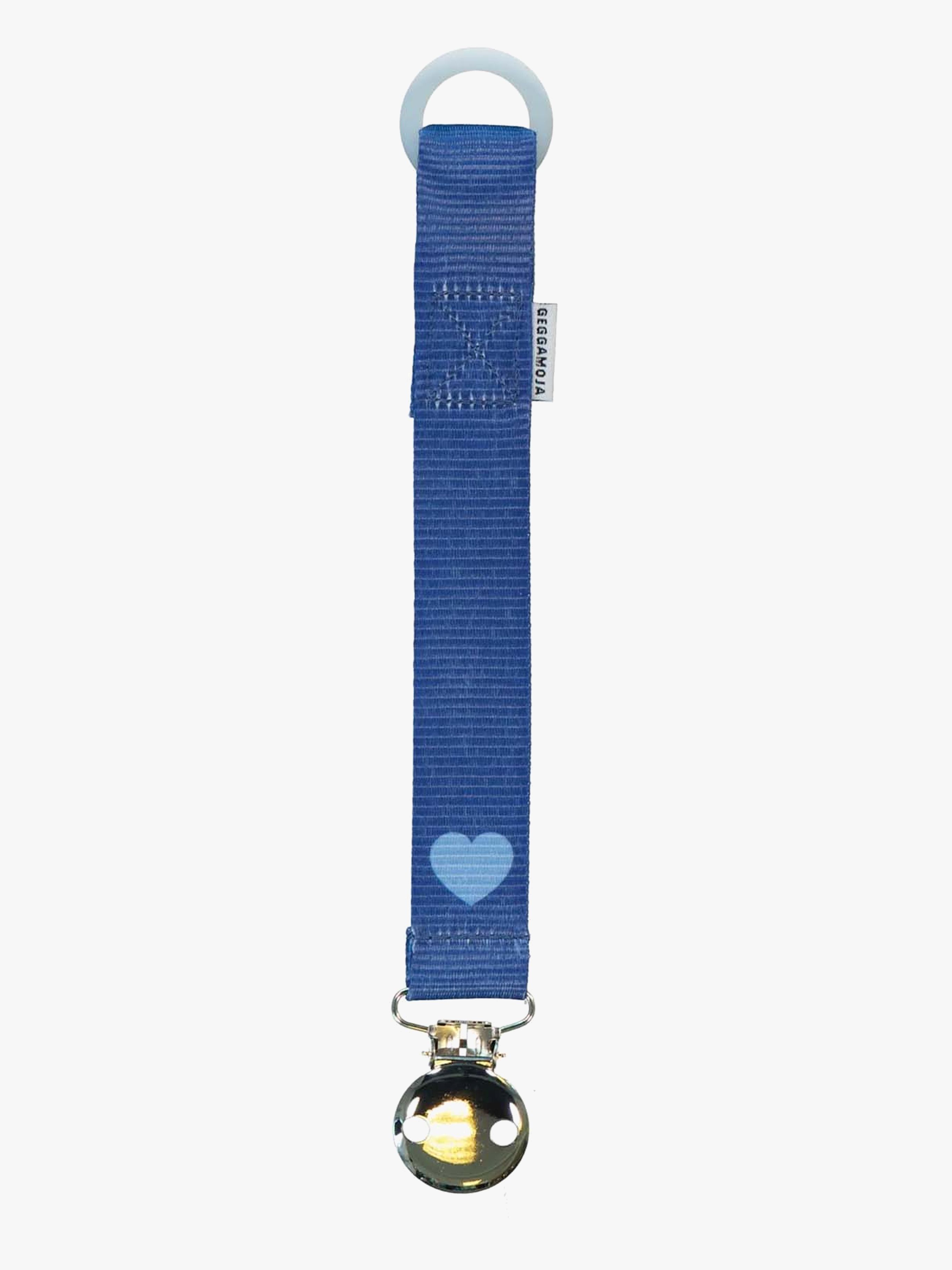 Geggamoja Schnullerkette Blaues Herz
