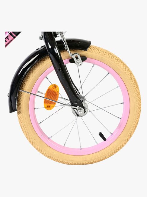 Volare Excellent Fahrrad mit Korb 14 Zoll, Schwarz