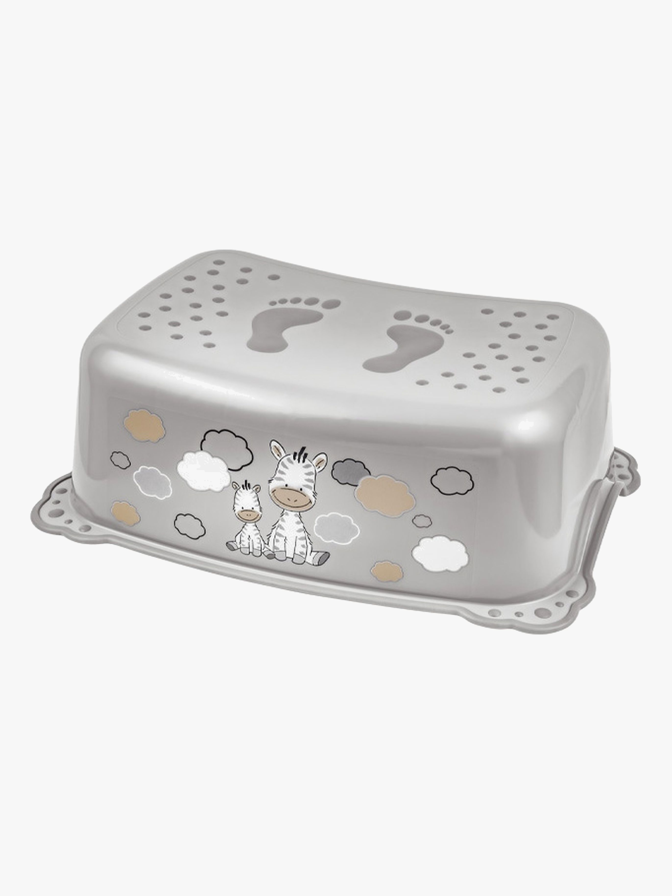 Zebra Hocker Antislip, Grau