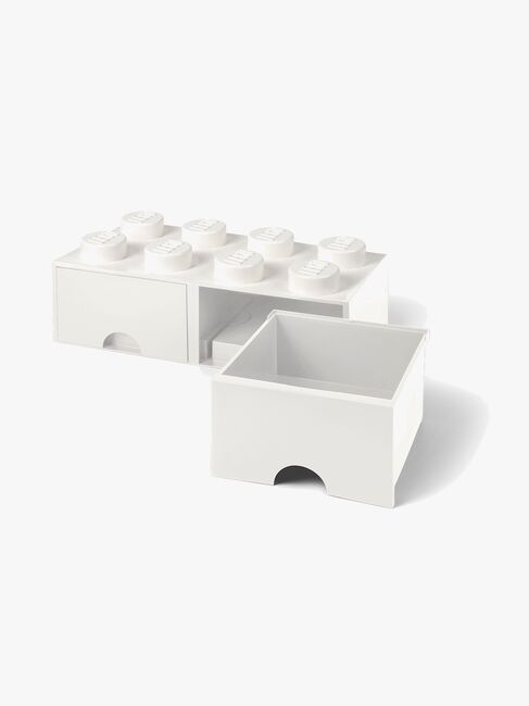 LEGO Aufbewahrungsbox mit Schublade 8, Weiß