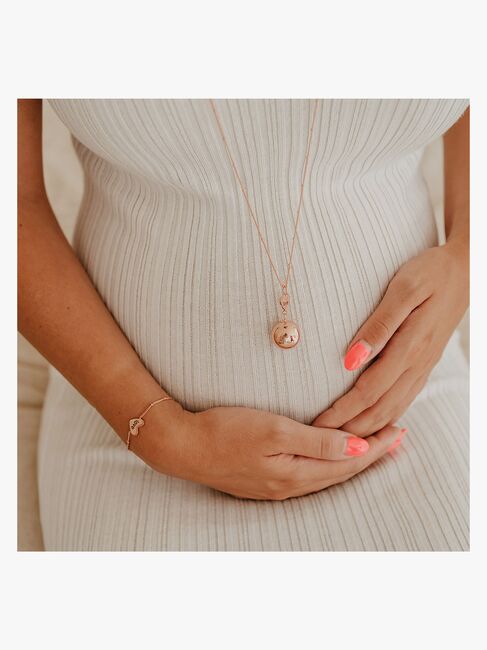 Bola Schwangerschaftskette mit Armband Love, Roségolden