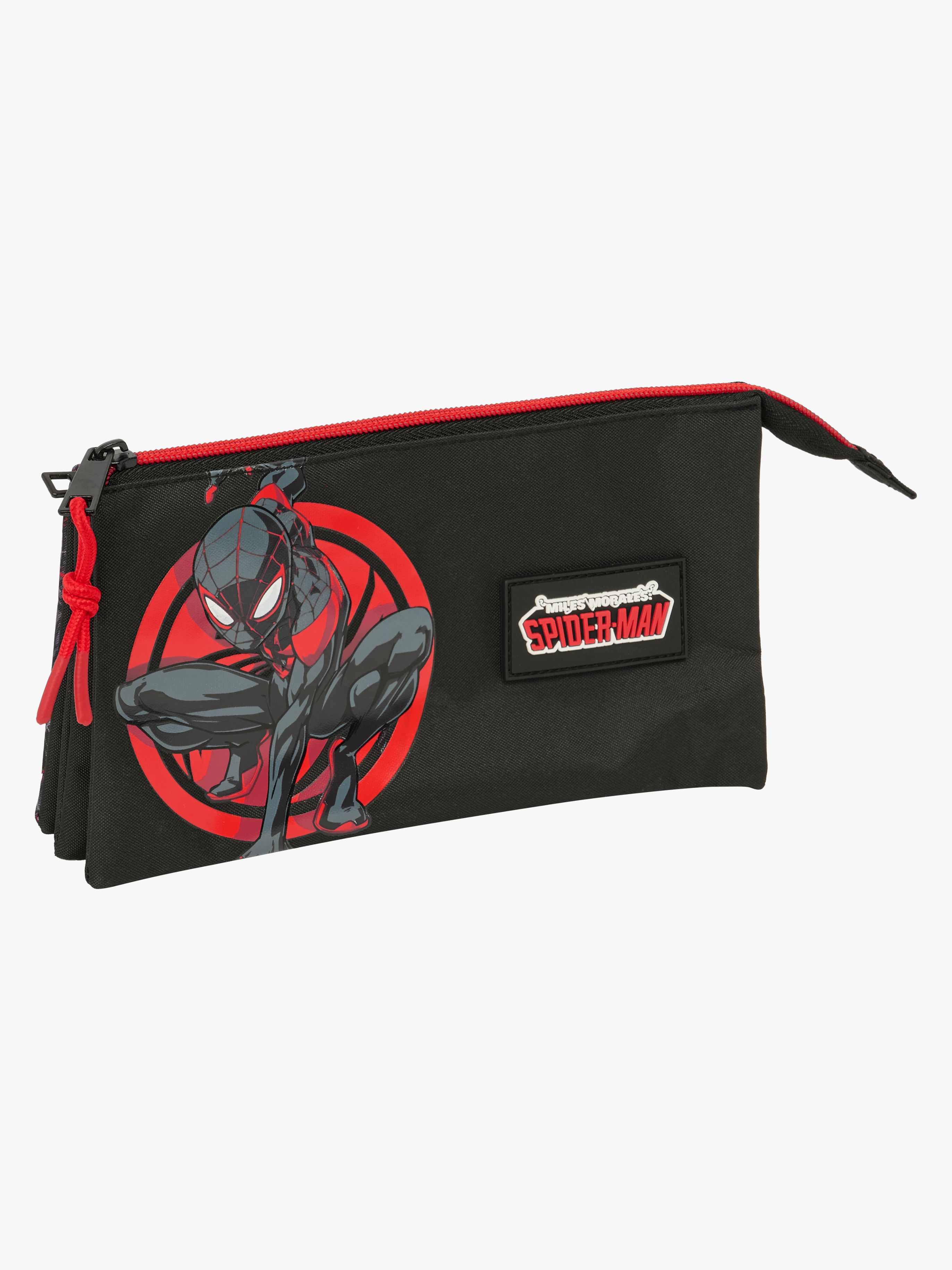 Marvel Spider-Man Miles Morales Dreifach-Federmäppchen, Schwarz