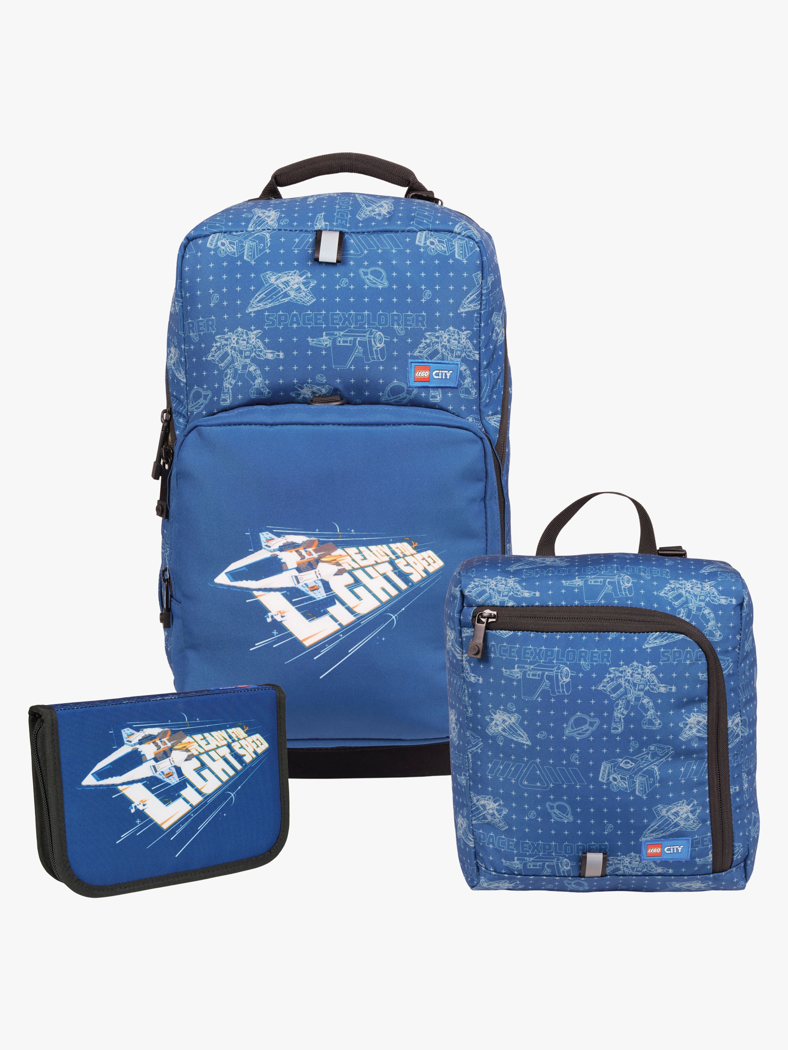 LEGO® City Space Explorer Taschenset 20,5L mit Turnbeutel &  Federmäppchen, Blau