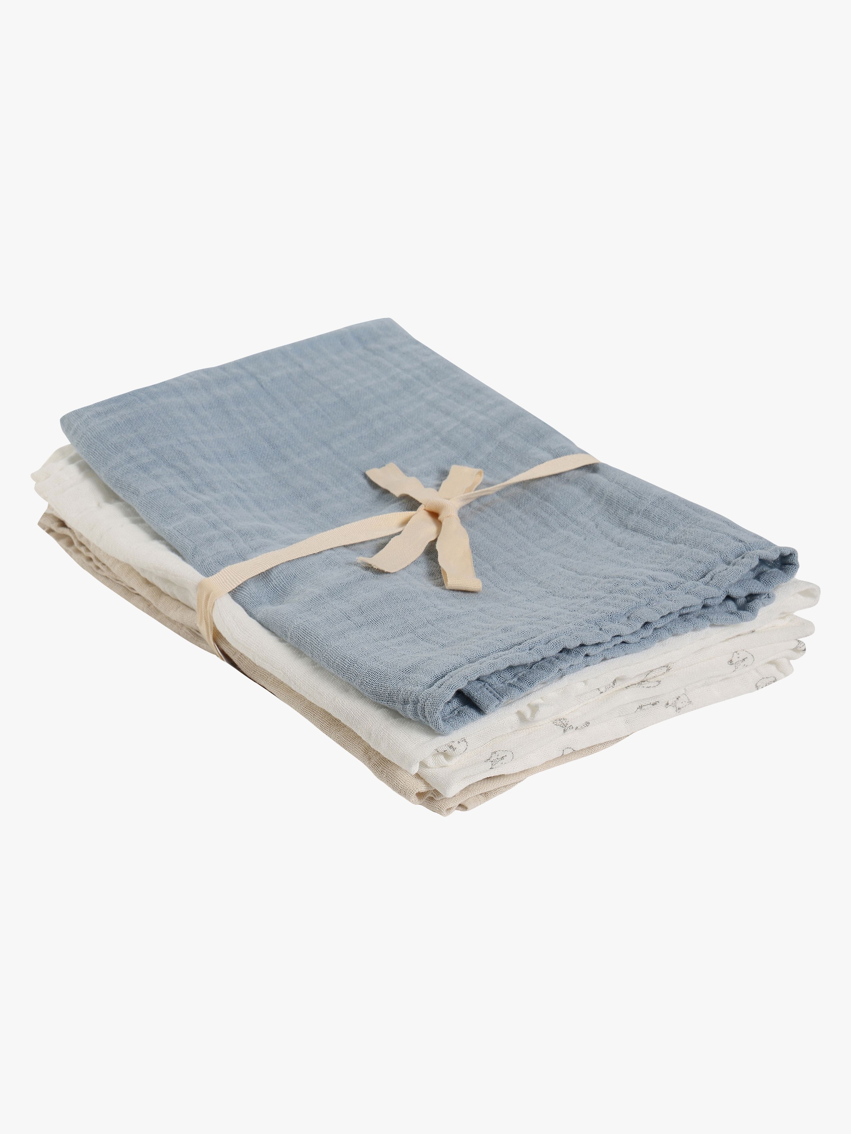 Pippi Musselintuch 3er-Pack, Ashley Blue