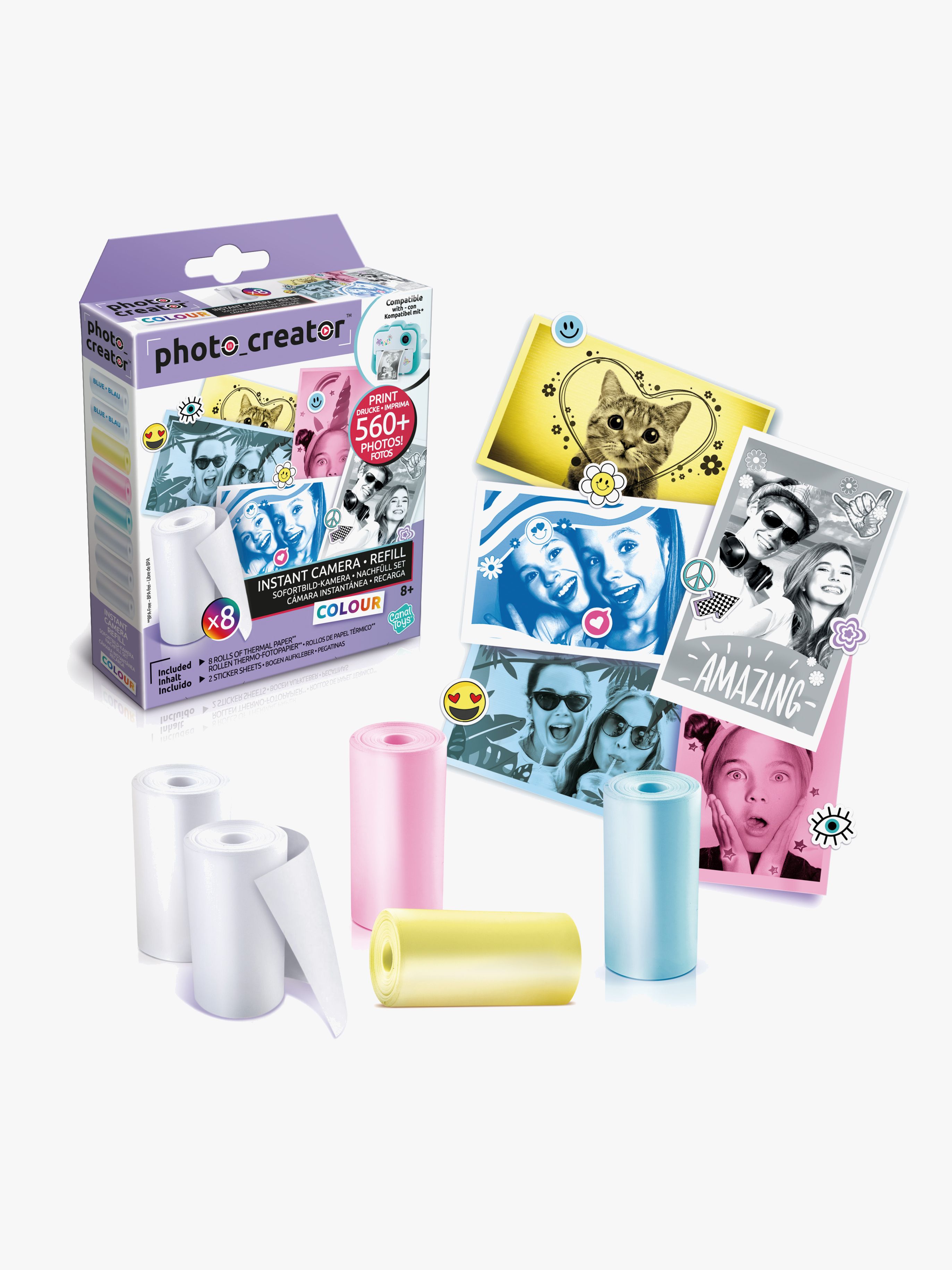 Photo Creator Polaroidkamera Nachfüllpapier &  Aufkleber Farbe