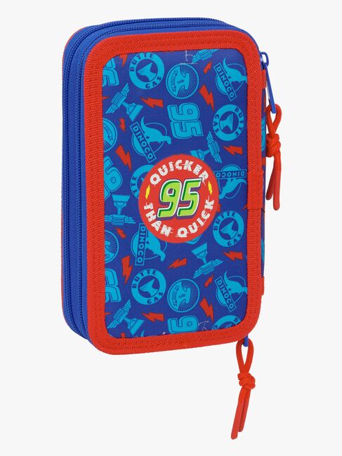 Disney Cars  Gefüllt Doppel-Federmäppchen 29 Teile, Blau