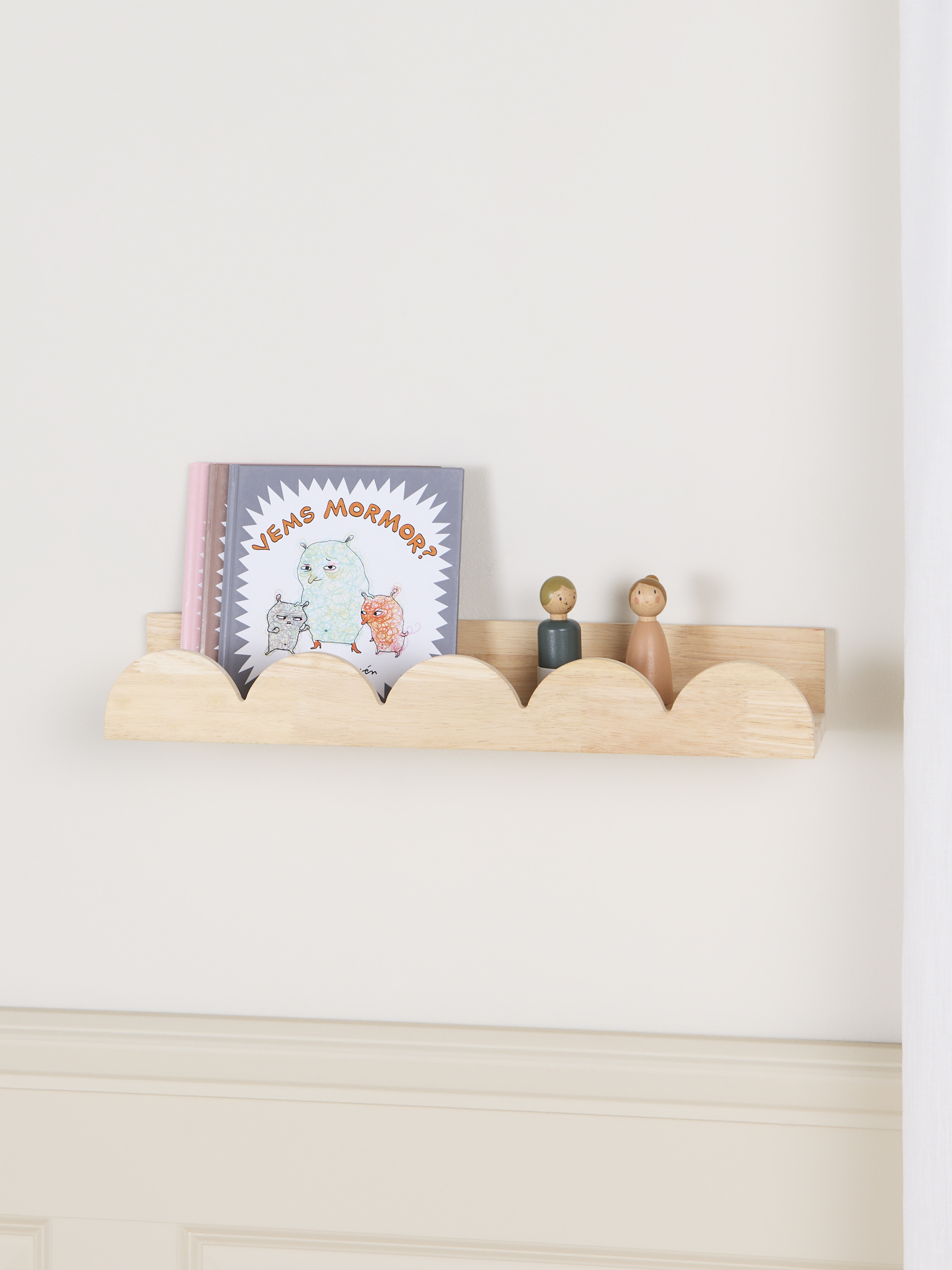 Alice &  Fox Dune Wandregal, Natural Wood, Wandregal kinderzimmer, Kinder