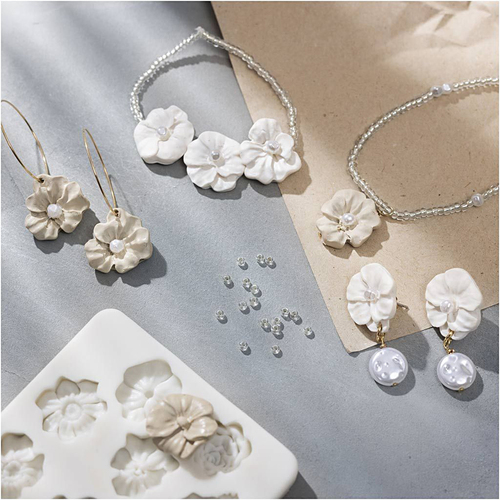 Creativ Company Bastelset Schmuckstücke Blumen DIY